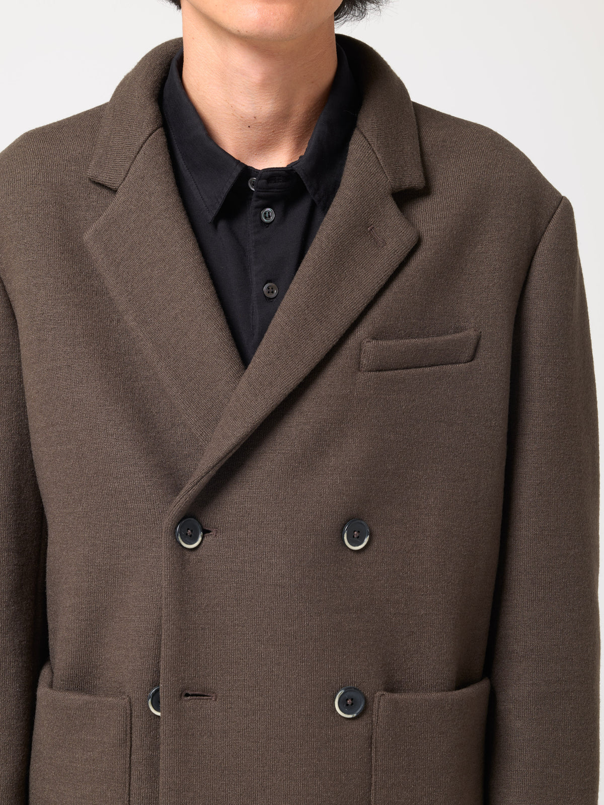 Manteau Croisé Molena Lanoso, Marron