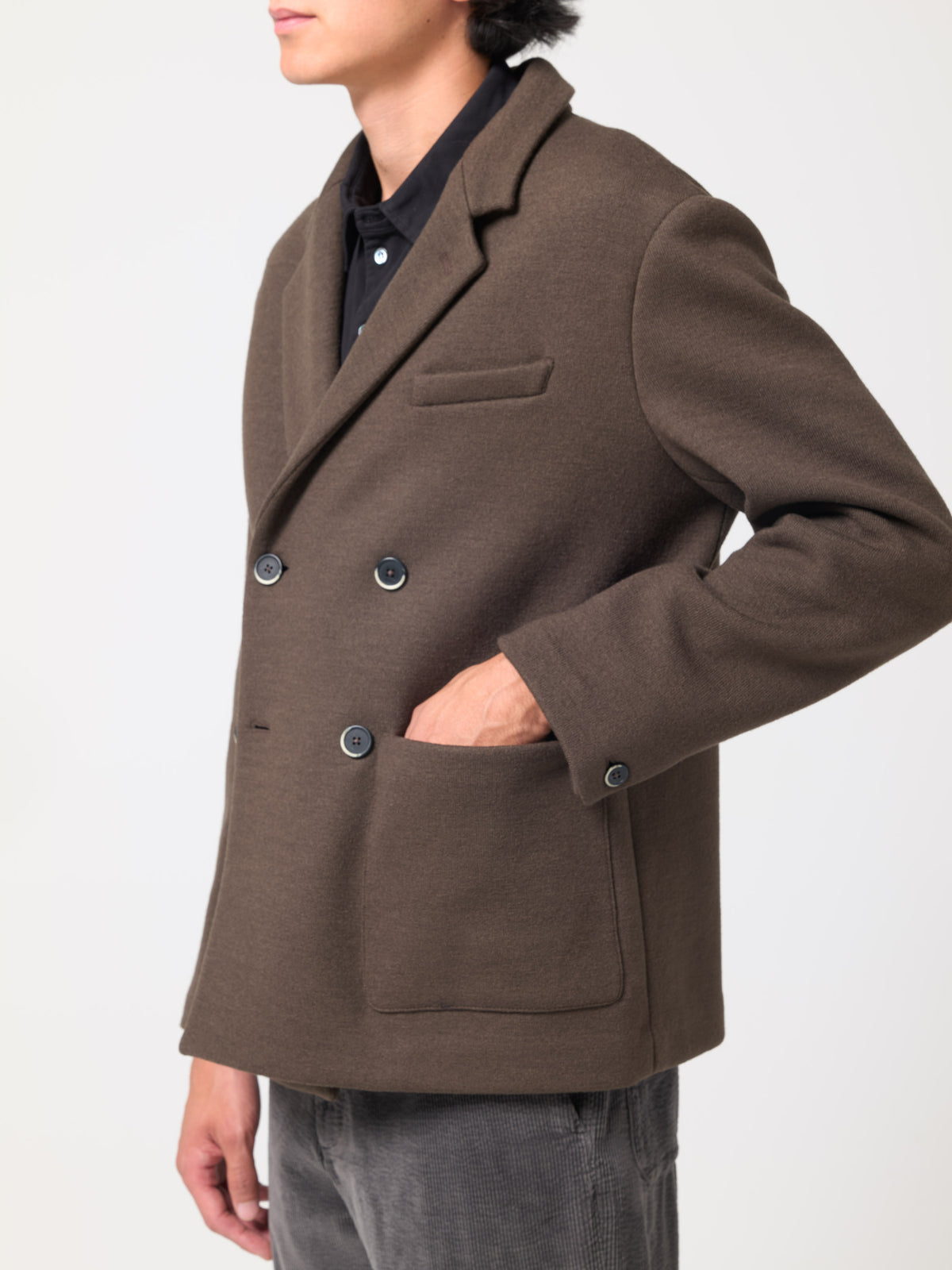 Manteau Croisé Molena Lanoso, Marron