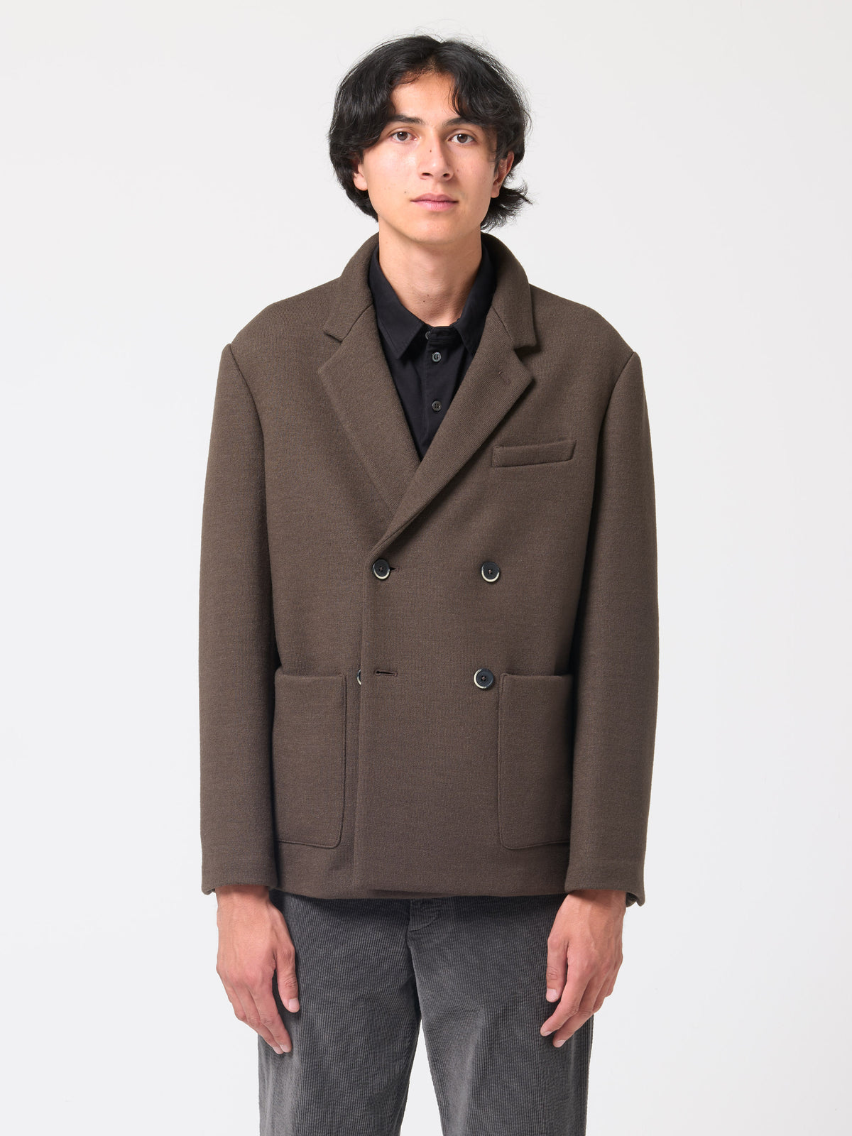 Manteau Croisé Molena Lanoso, Marron