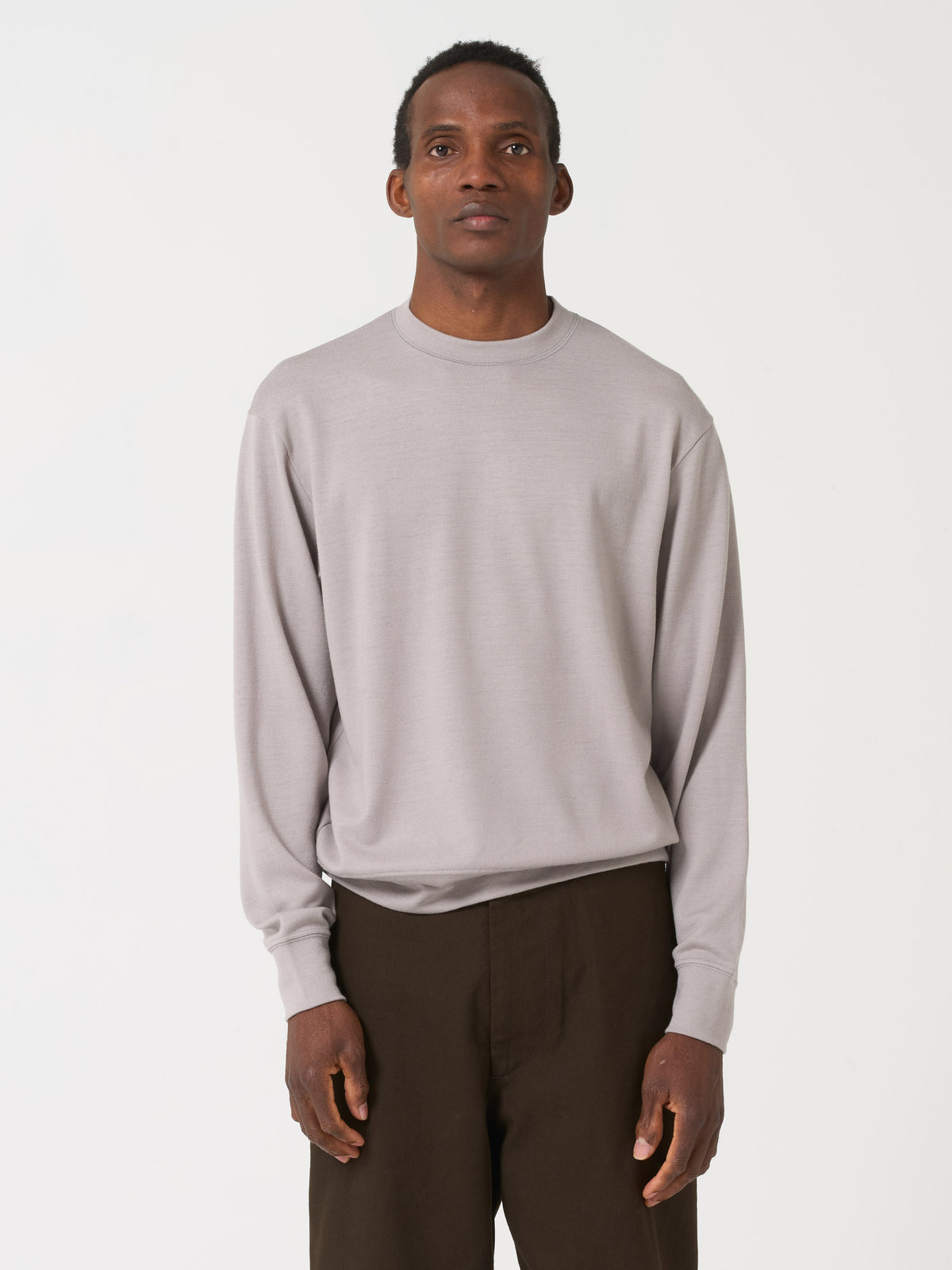 Sweatshirt en Laine, Argent