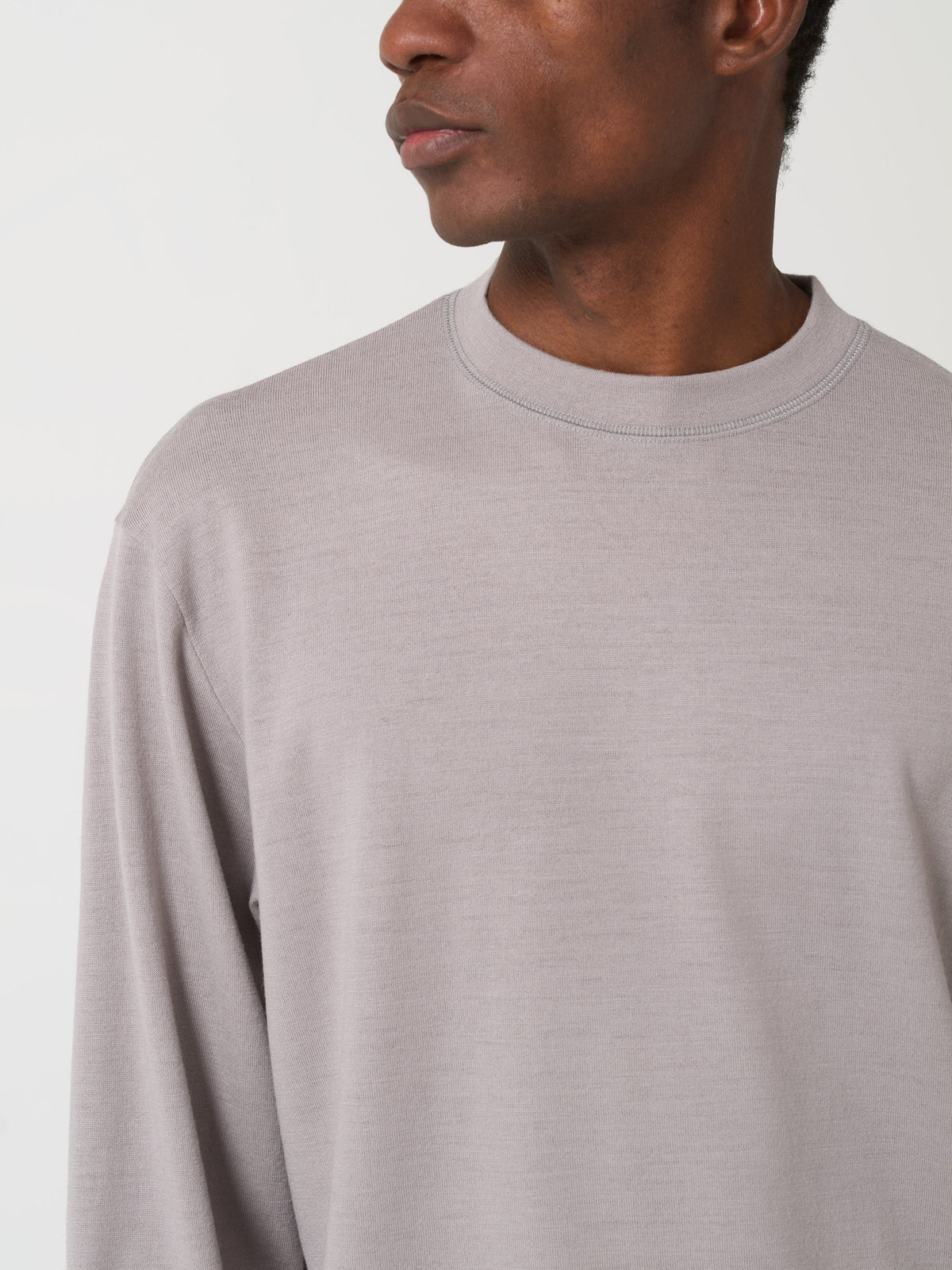 Sweatshirt en Laine, Argent