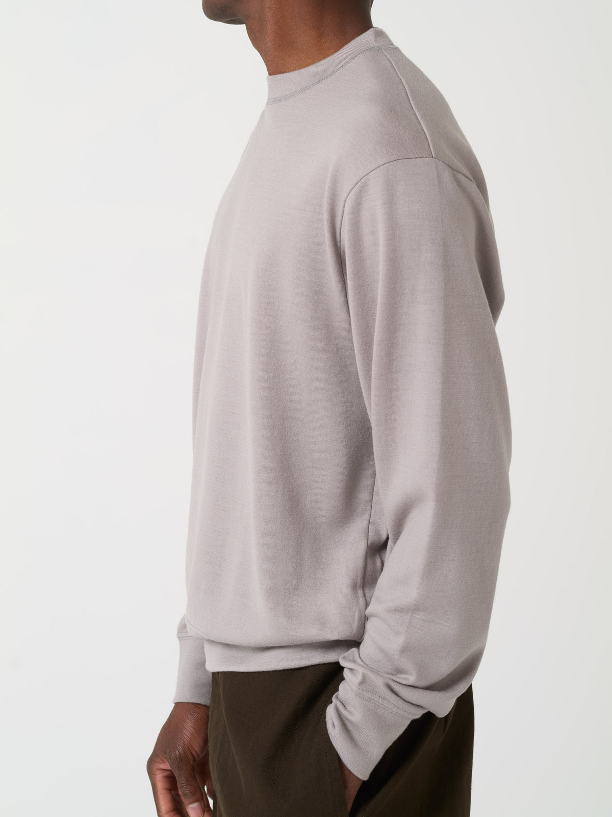 Sweatshirt en Laine, Argent