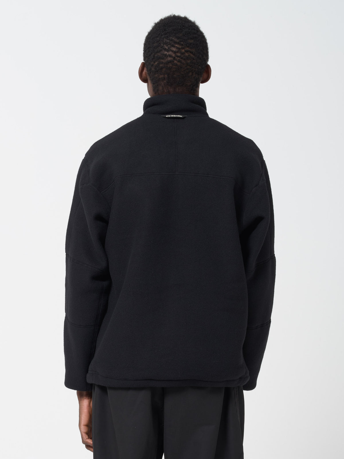 Polaire Wool Pullover, Noir