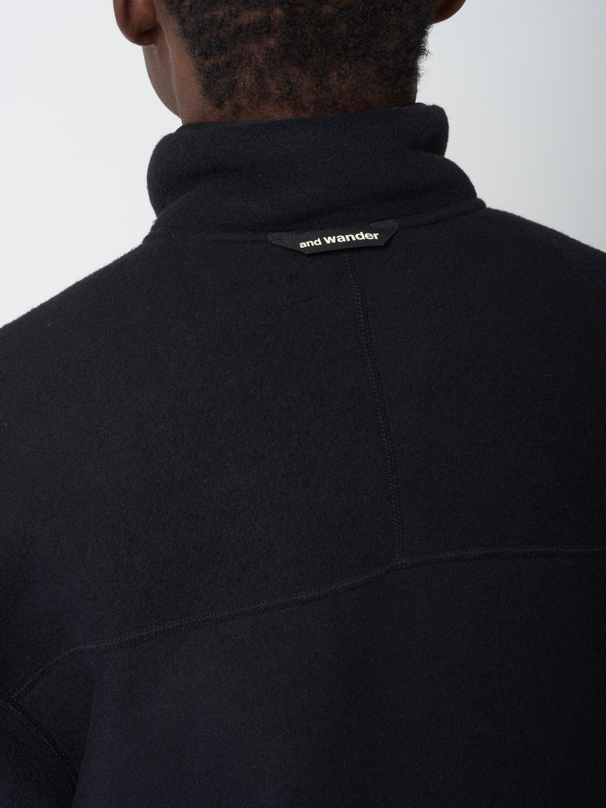 Polaire Wool Pullover, Noir