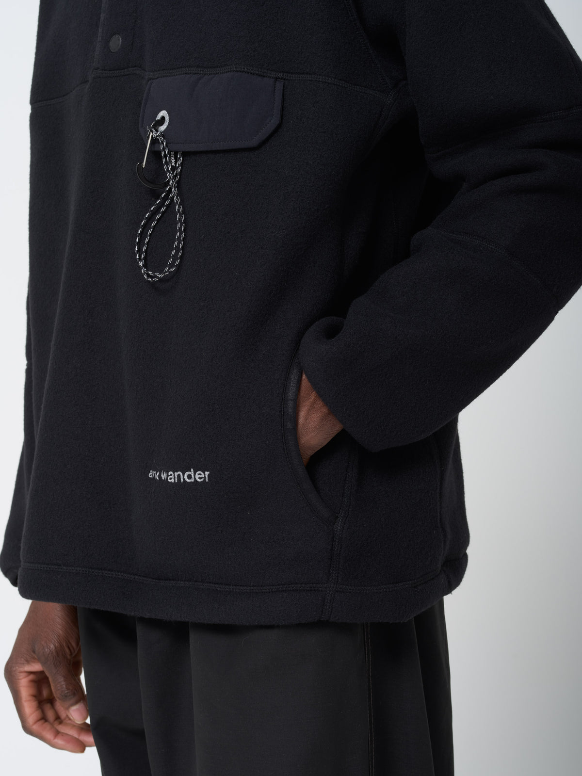 Polaire Wool Pullover, Noir