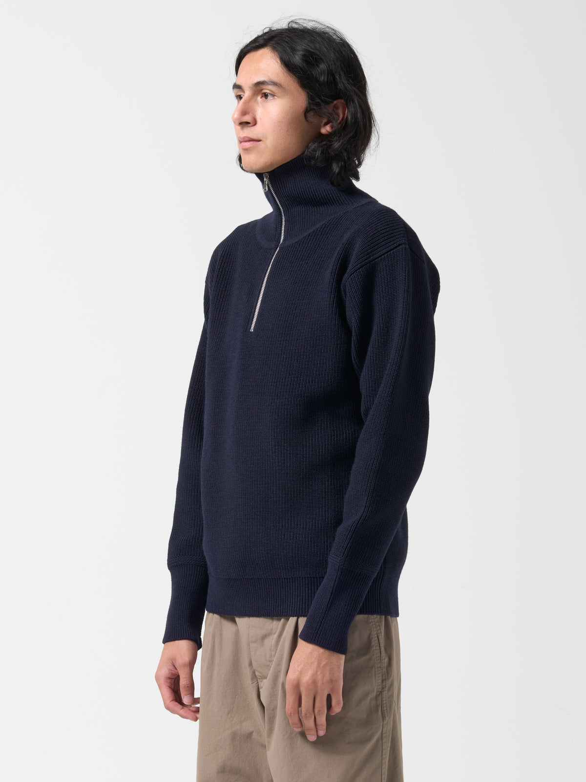 Pull Col Camionneur, Bleu Marine