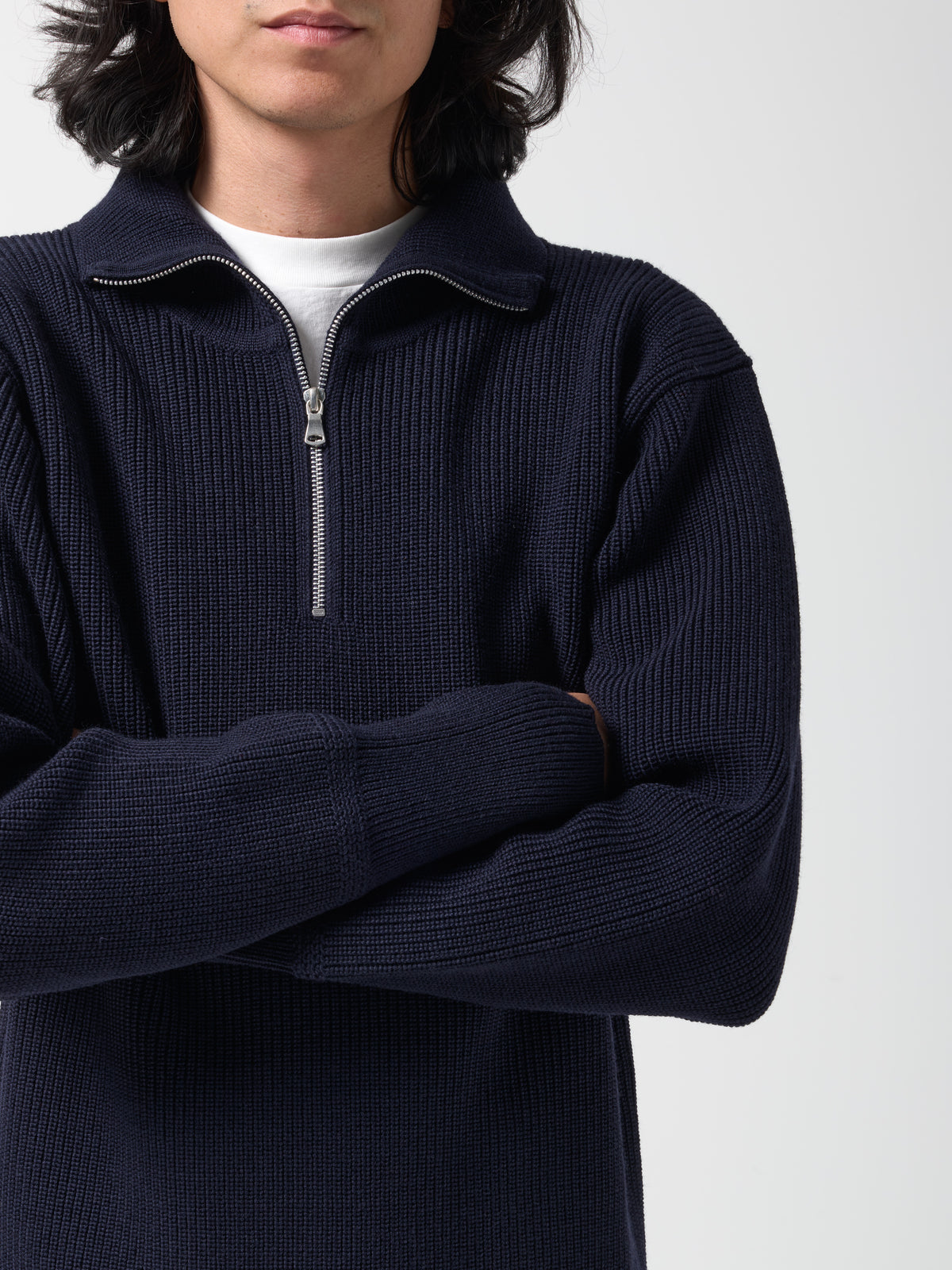 Pull Col Camionneur, Bleu Marine