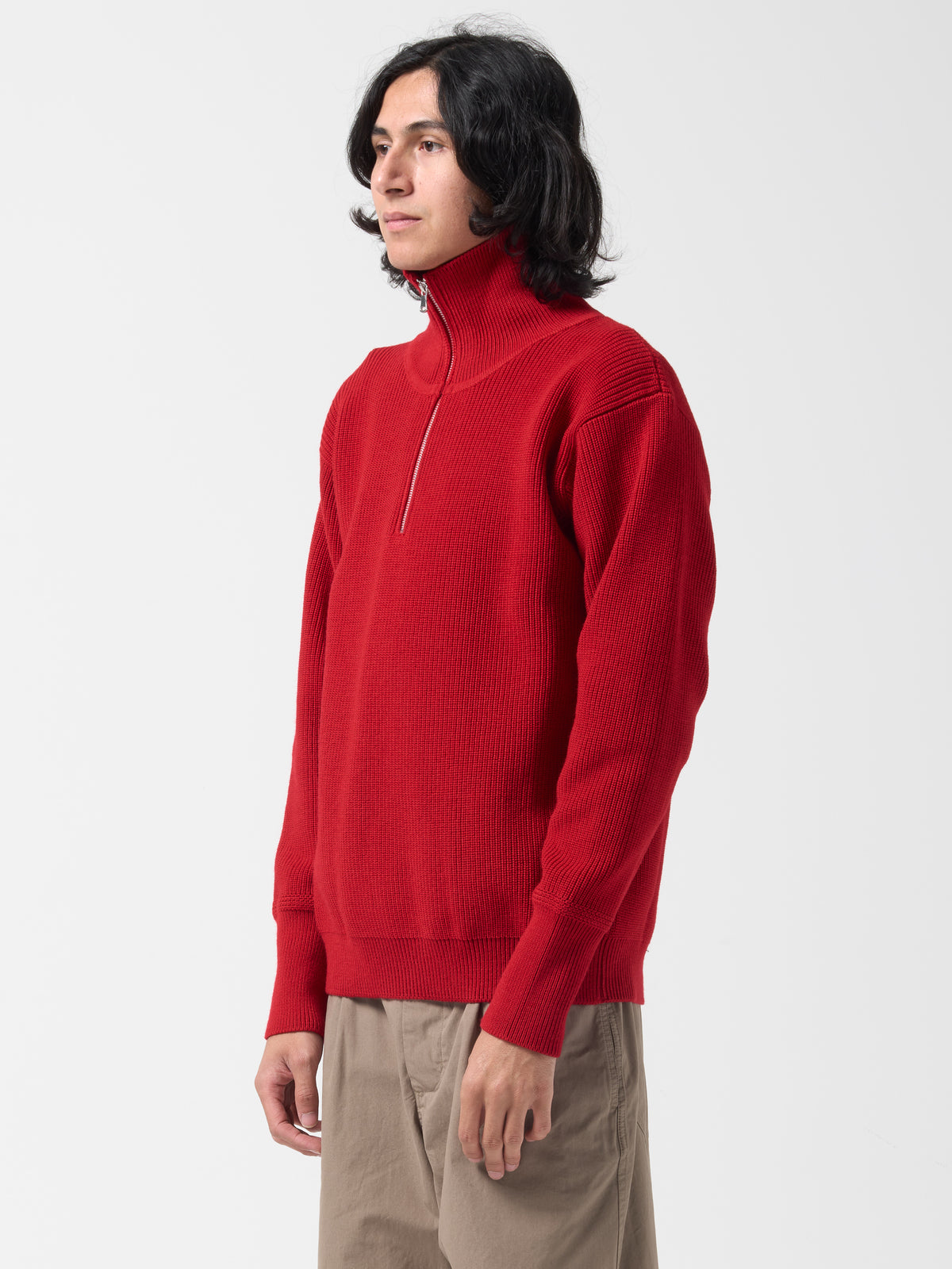 Pull Col Camionneur, Rouge