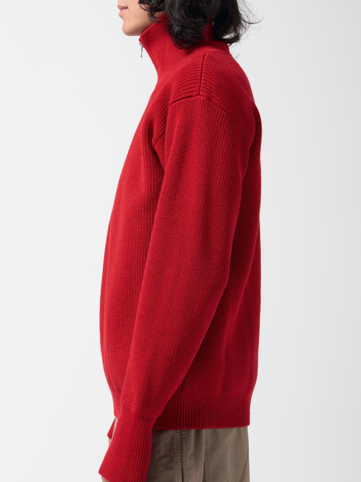 Pull Col Camionneur, Rouge