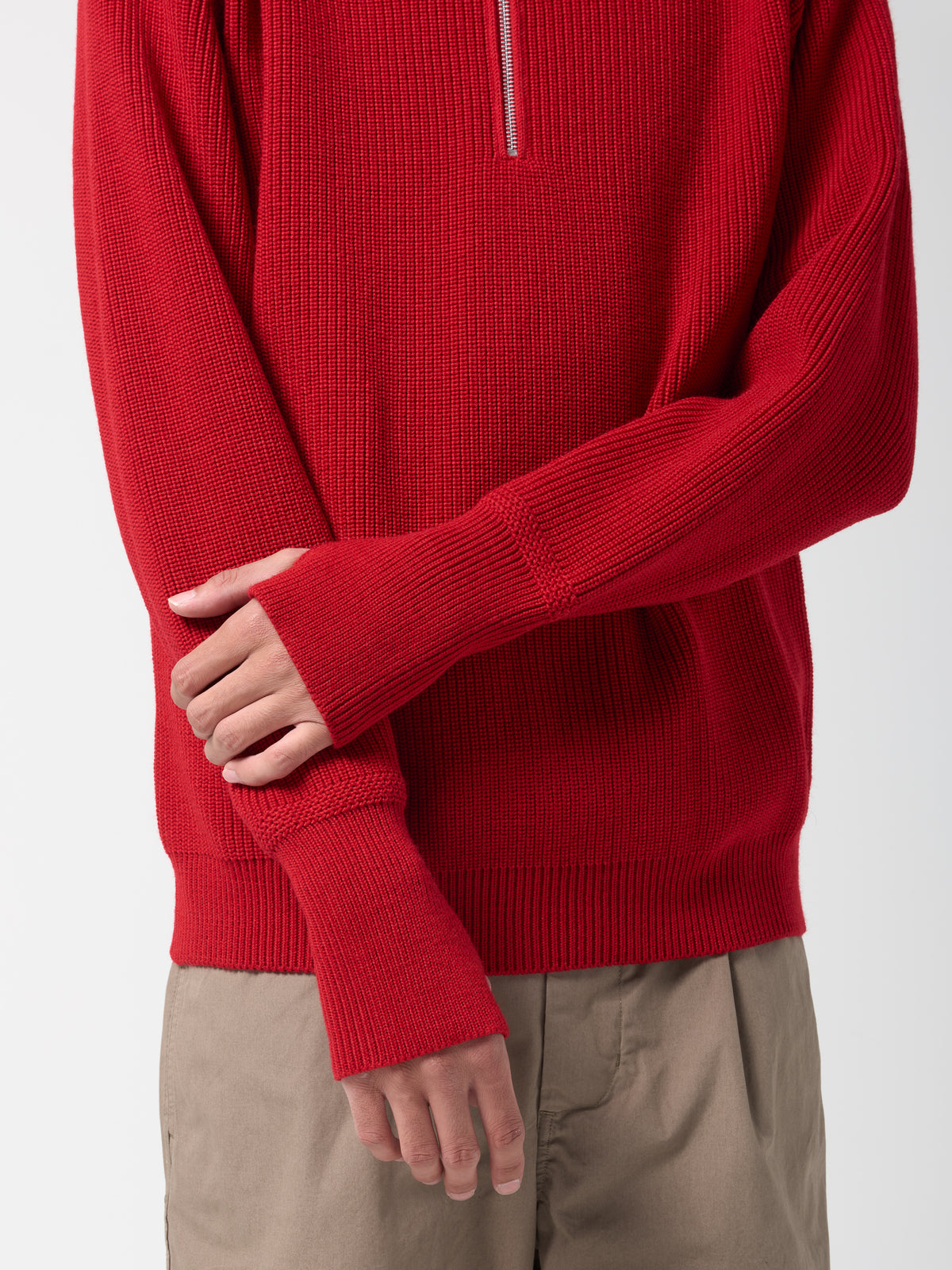 Pull Col Camionneur, Rouge