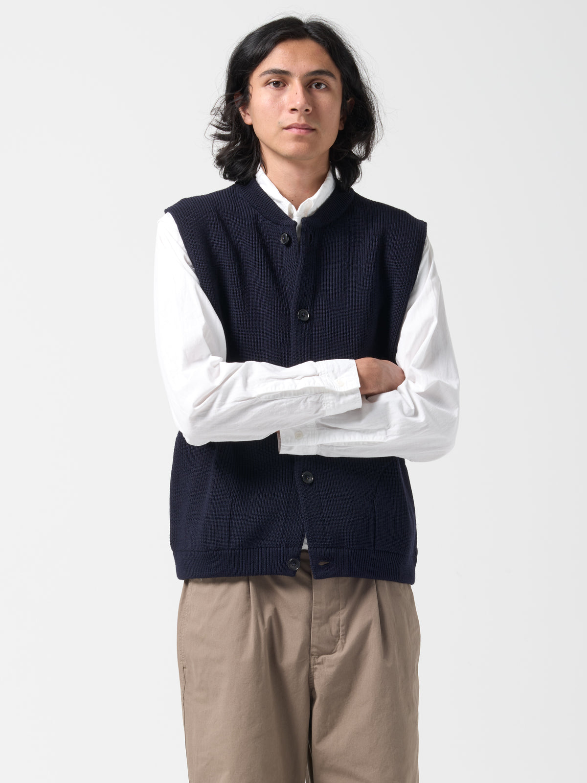 Gillet Skipper Sans Manches, Bleu Marine