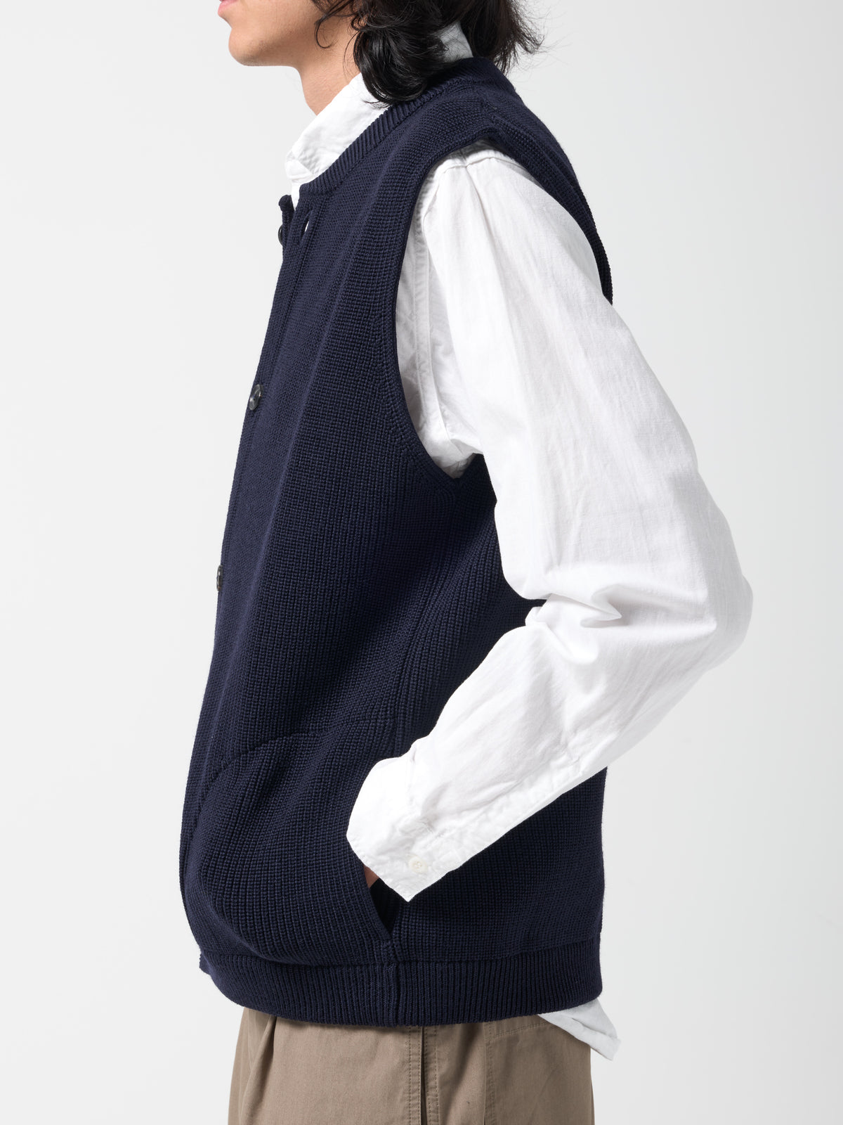 Gillet Skipper Sans Manches, Bleu Marine