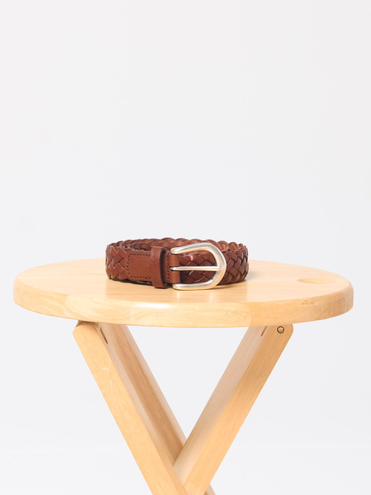 Ceinture Tressée, Marron