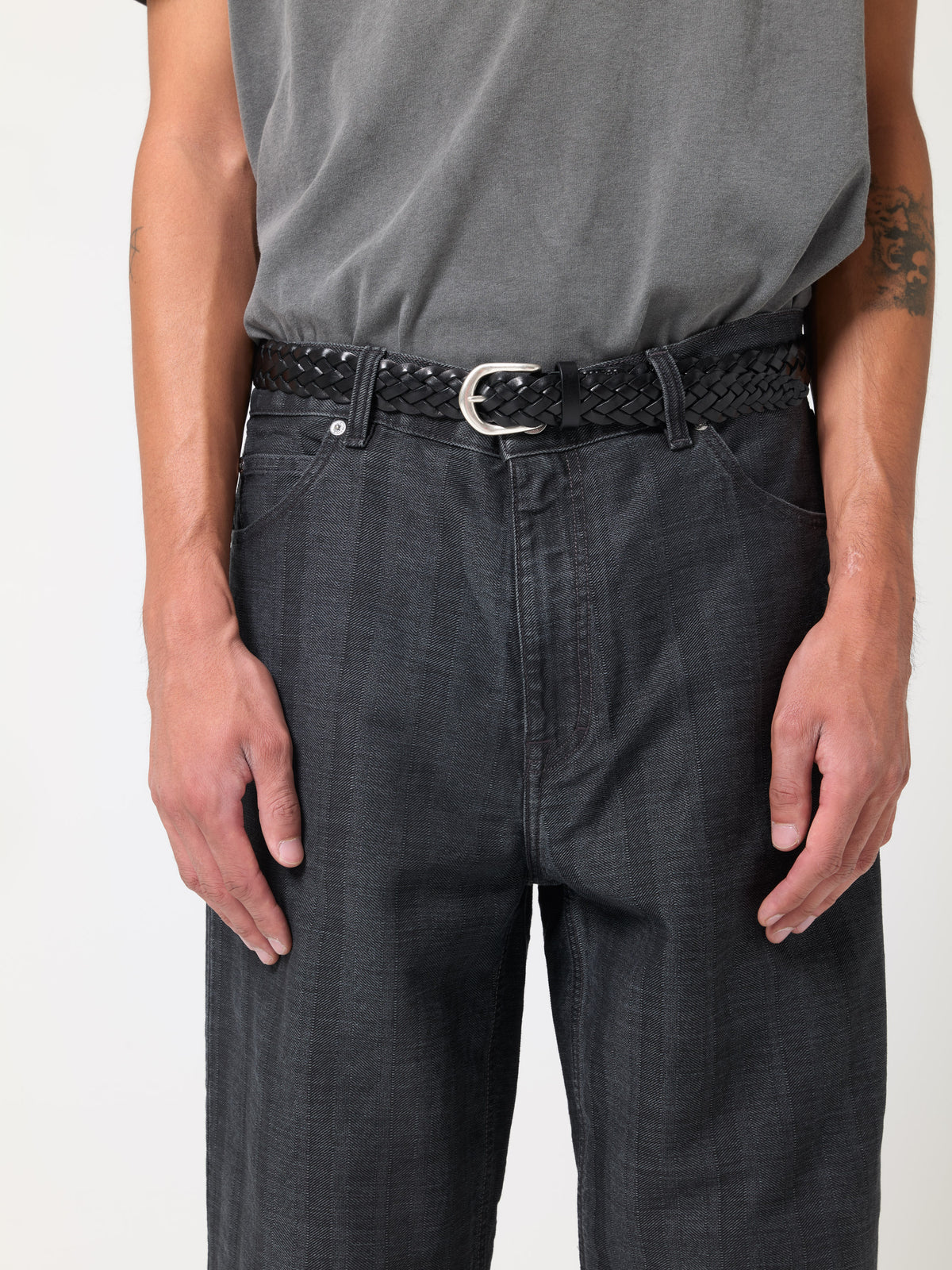 Ceinture Tressée, Noir