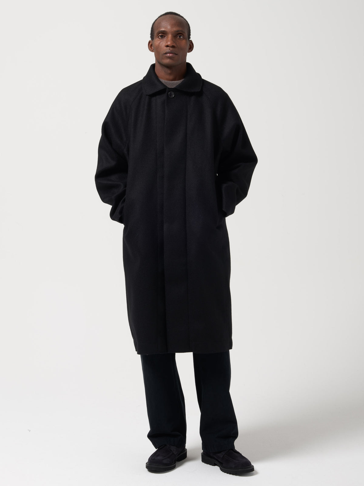 Manteau Utile Melton, Noir
