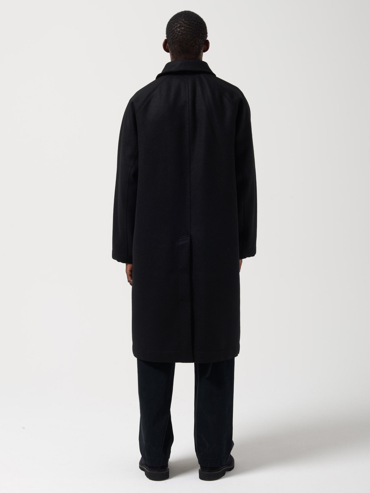 Manteau Utile Melton, Noir