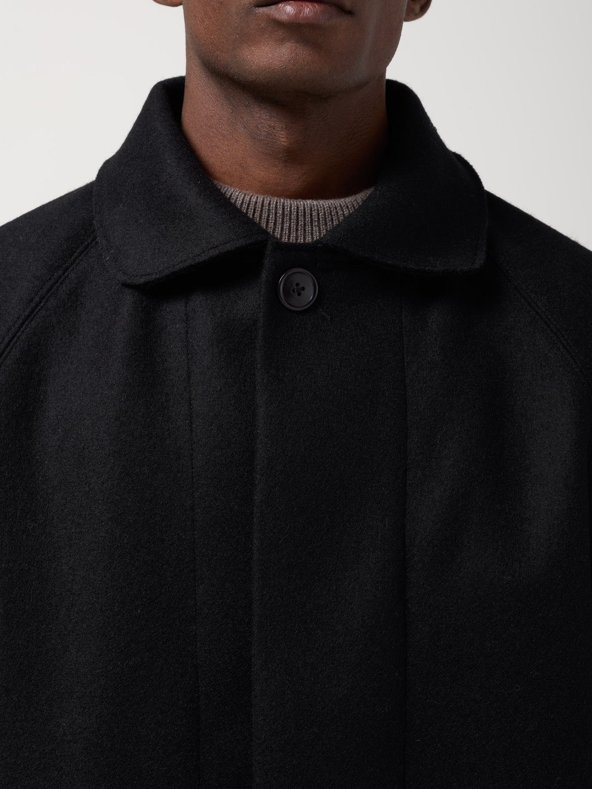 Manteau Utile Melton, Noir