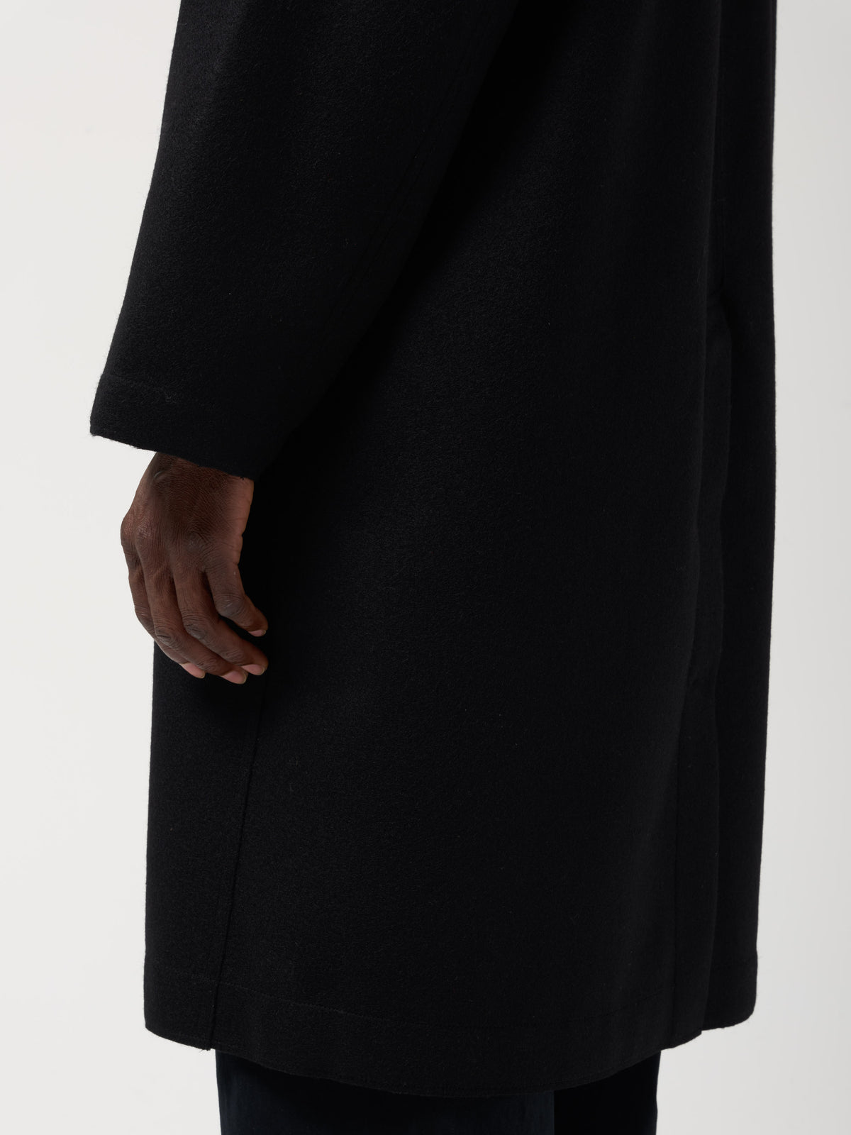 Manteau Utile Melton, Noir