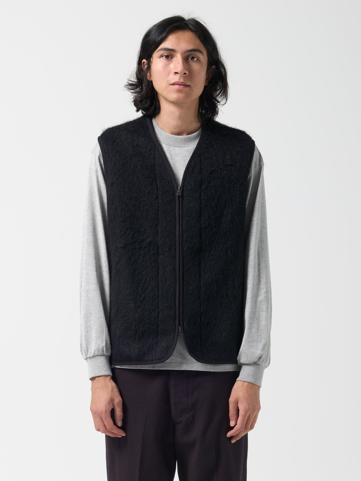 Veste Contour Sans Manches, Noir