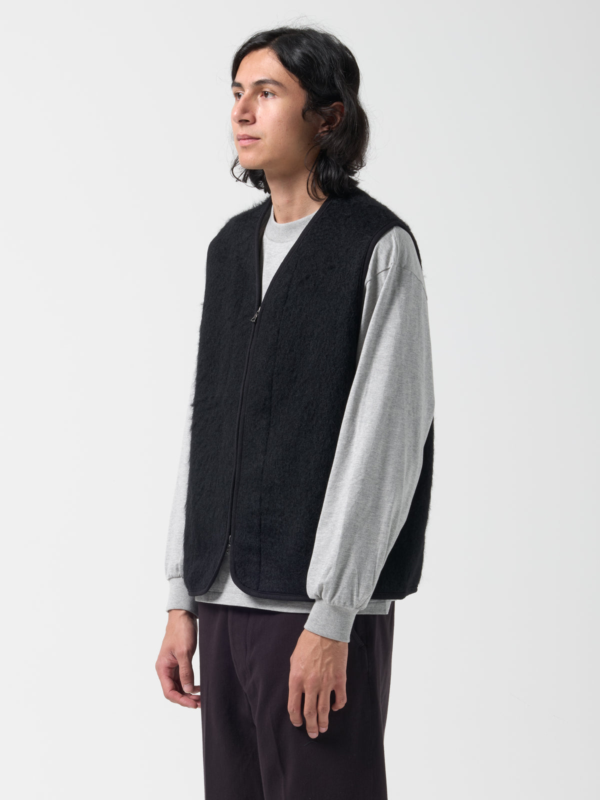 Veste Contour Sans Manches, Noir