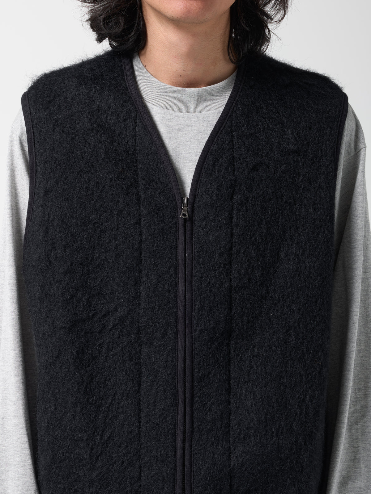 Veste Contour Sans Manches, Noir