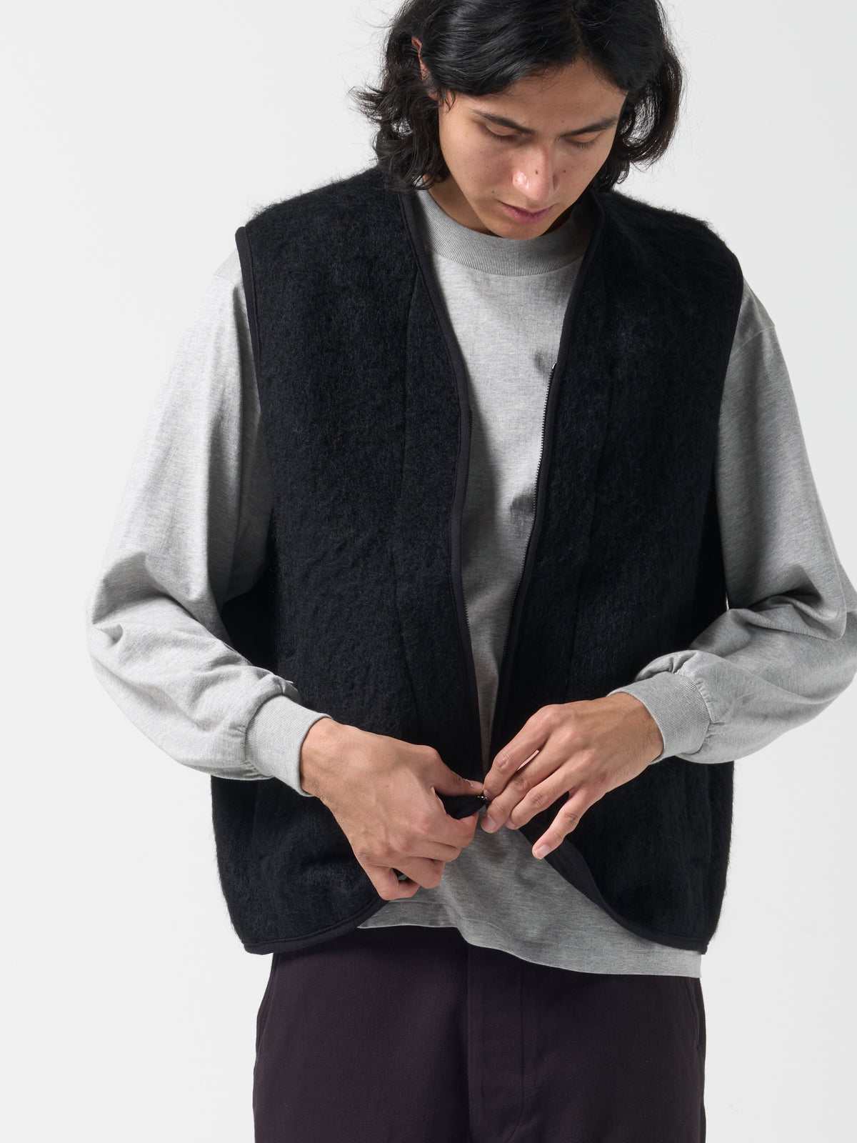 Veste Contour Sans Manches, Noir
