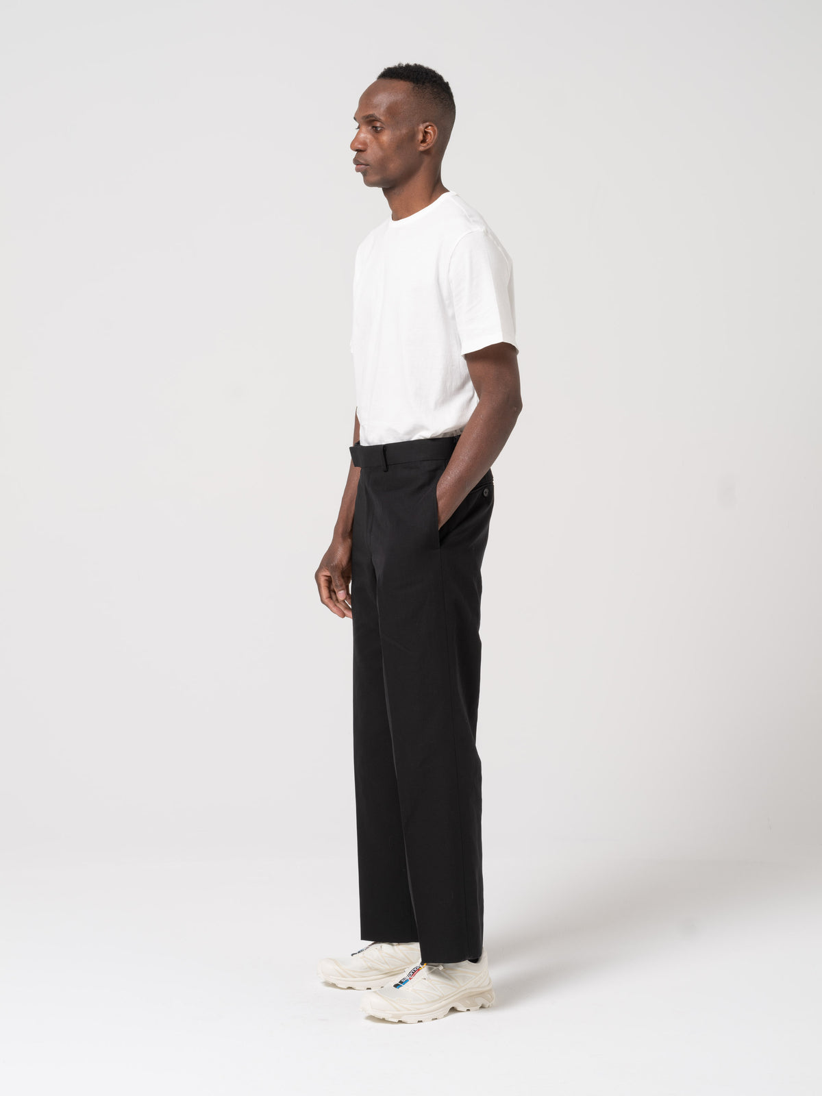 Pantalon Hard Twist en Lin, Noir