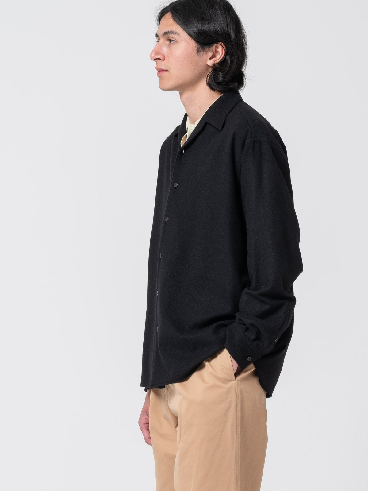 Chemise Airy Cachemire, Noir