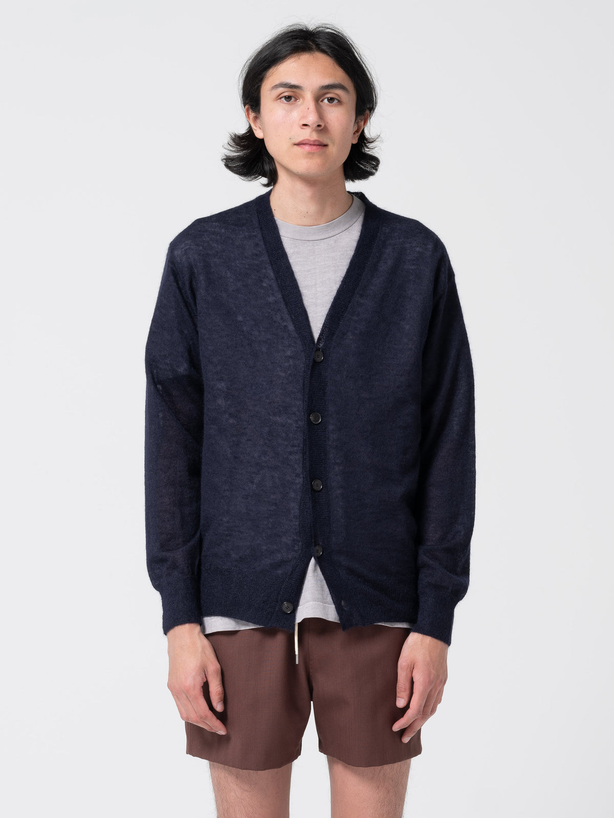 Cardigan Kid Mohair, Bleu Marine