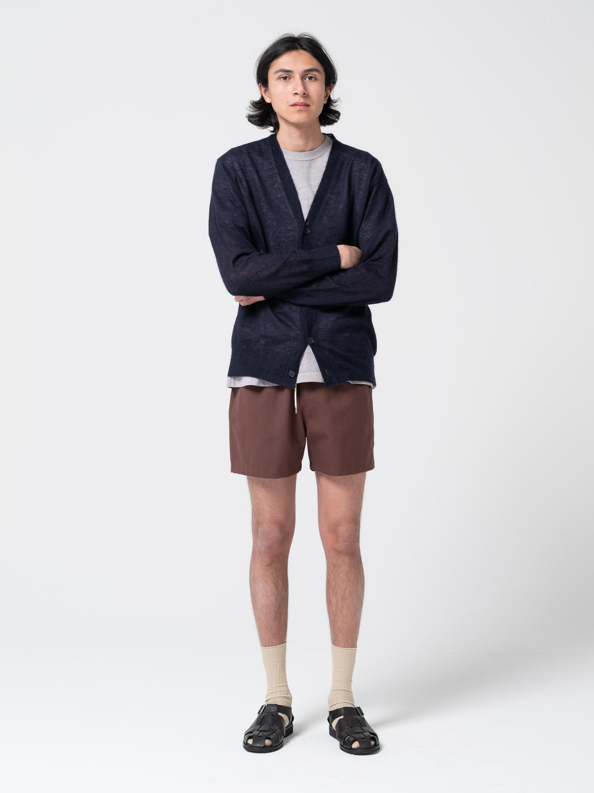Cardigan Kid Mohair, Bleu Marine