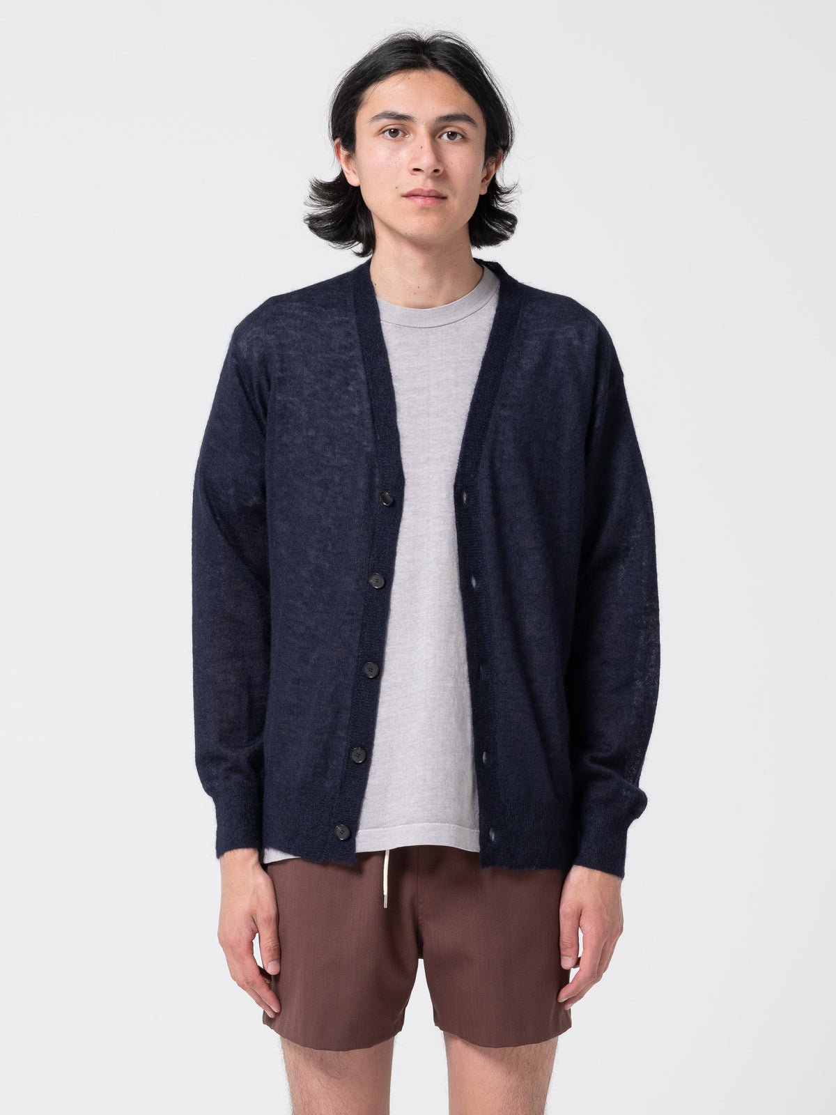 Cardigan Kid Mohair, Bleu Marine