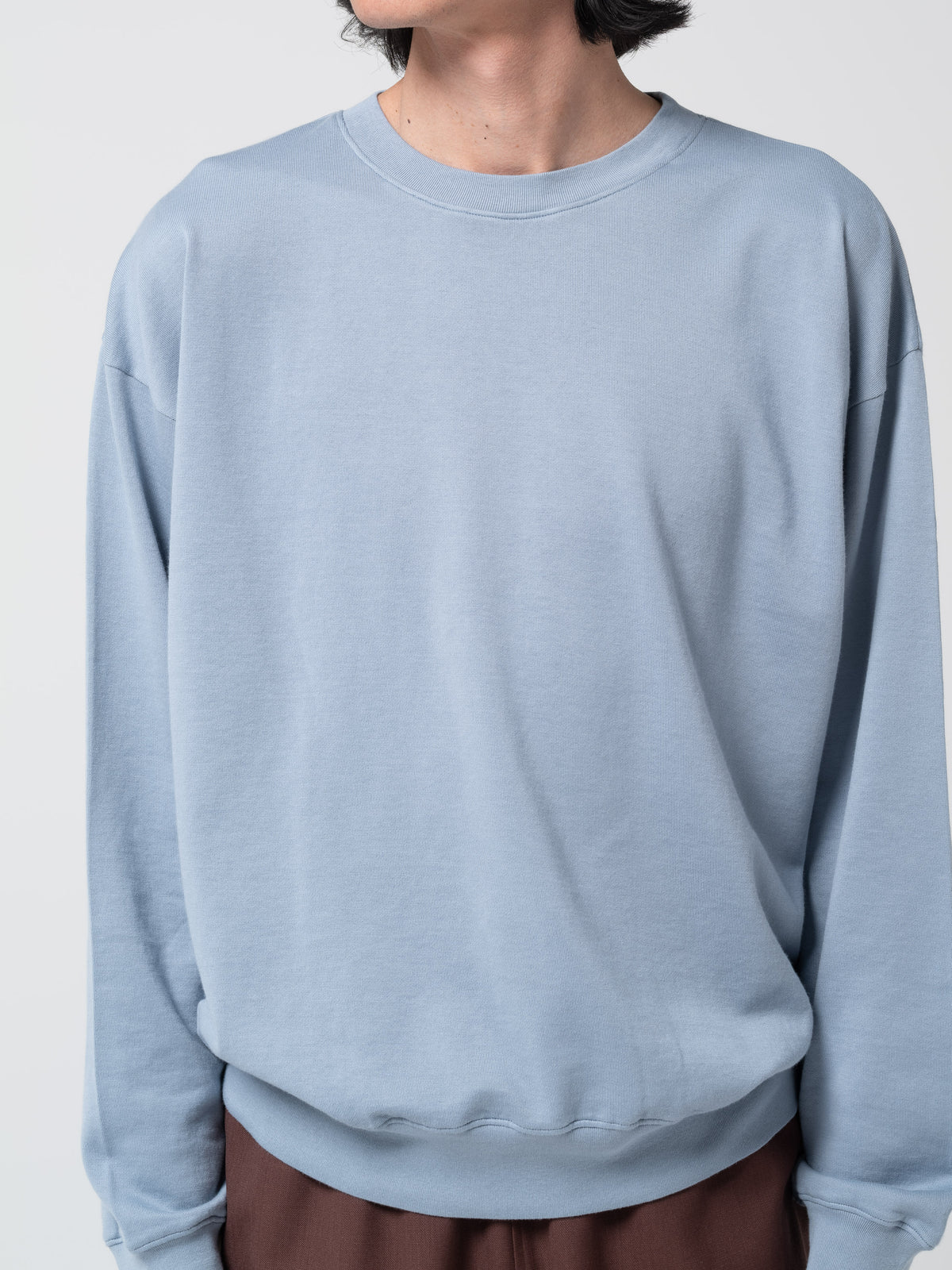 Sweatshirt Haute Jauge, Bleu Gris