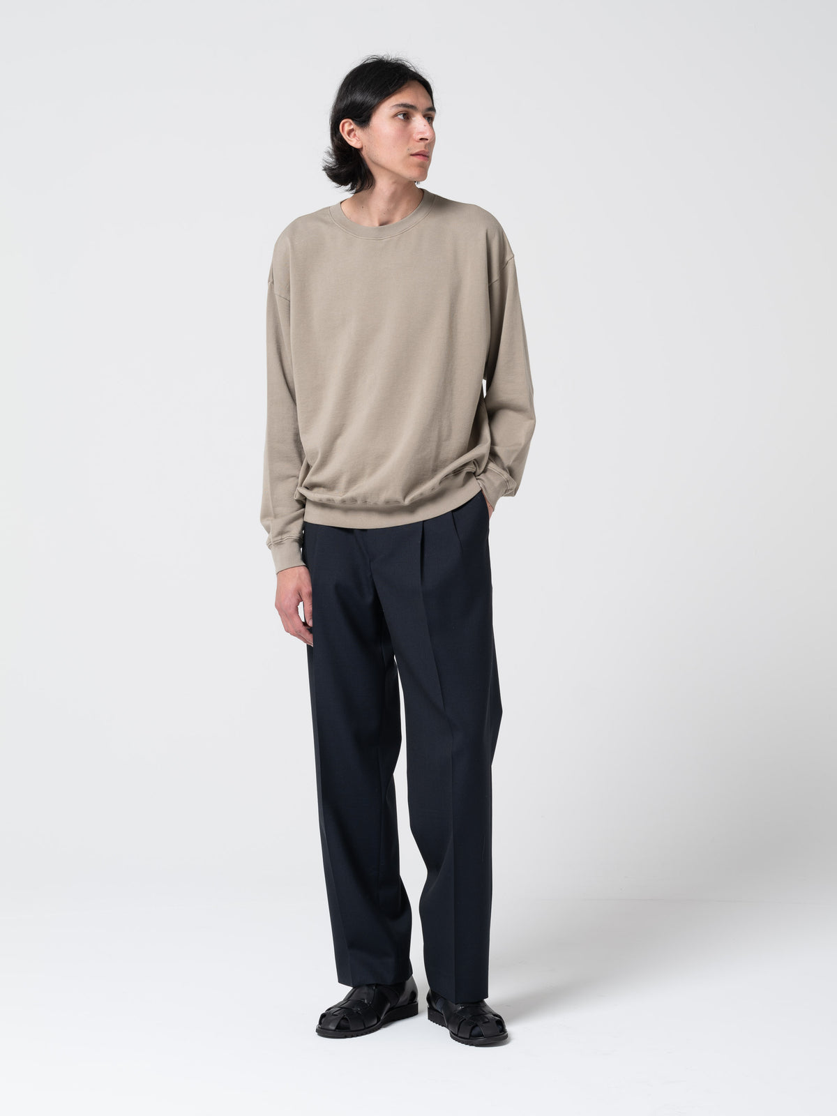 Pantalon Hopsack, Bleu Marine