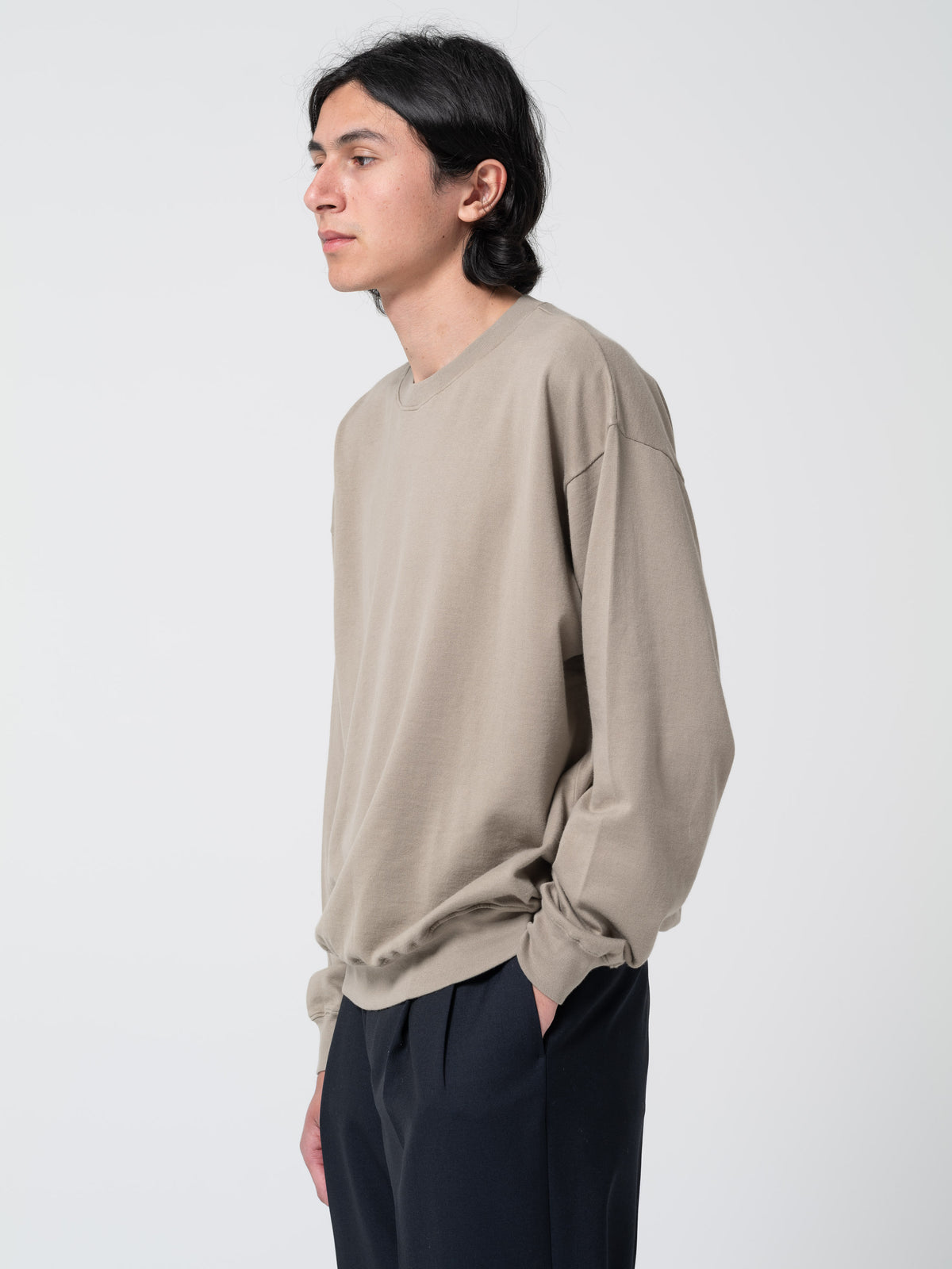 Sweatshirt Haute Jauge, Khaki