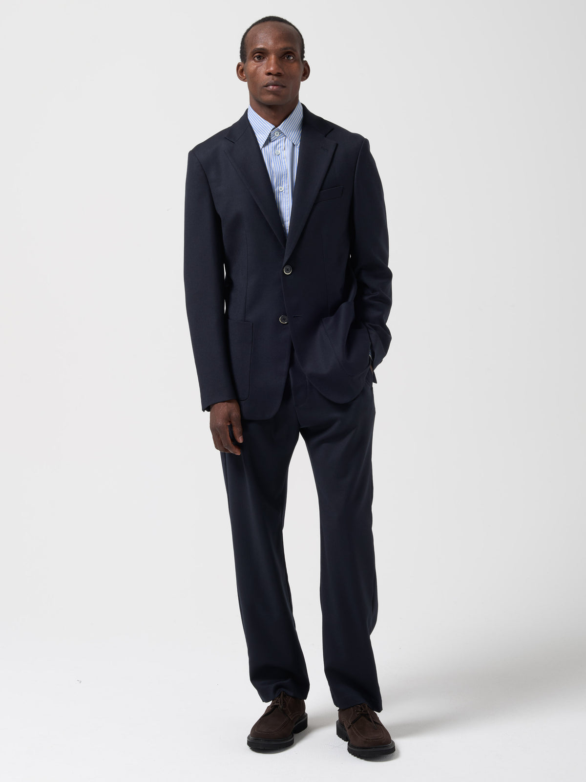 Pantalon Bativoga Flan, Bleu Marine