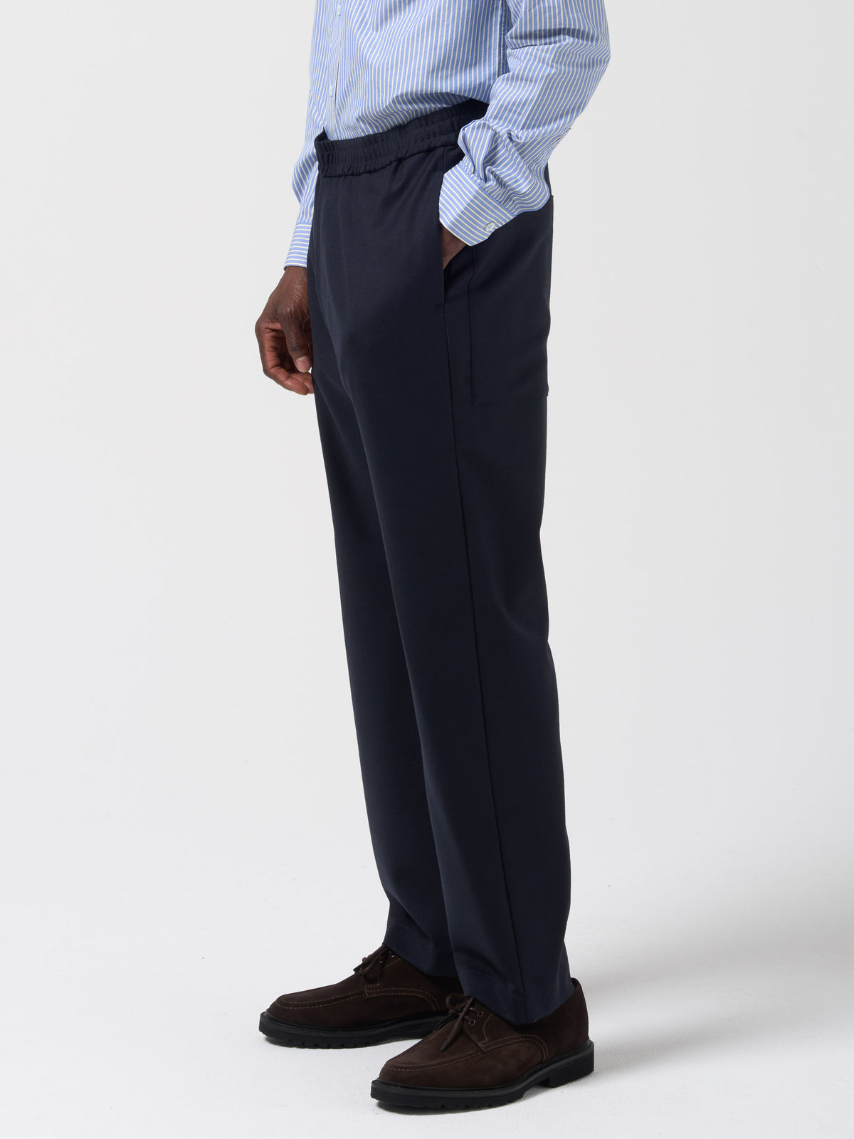 Pantalon Bativoga Flan, Bleu Marine