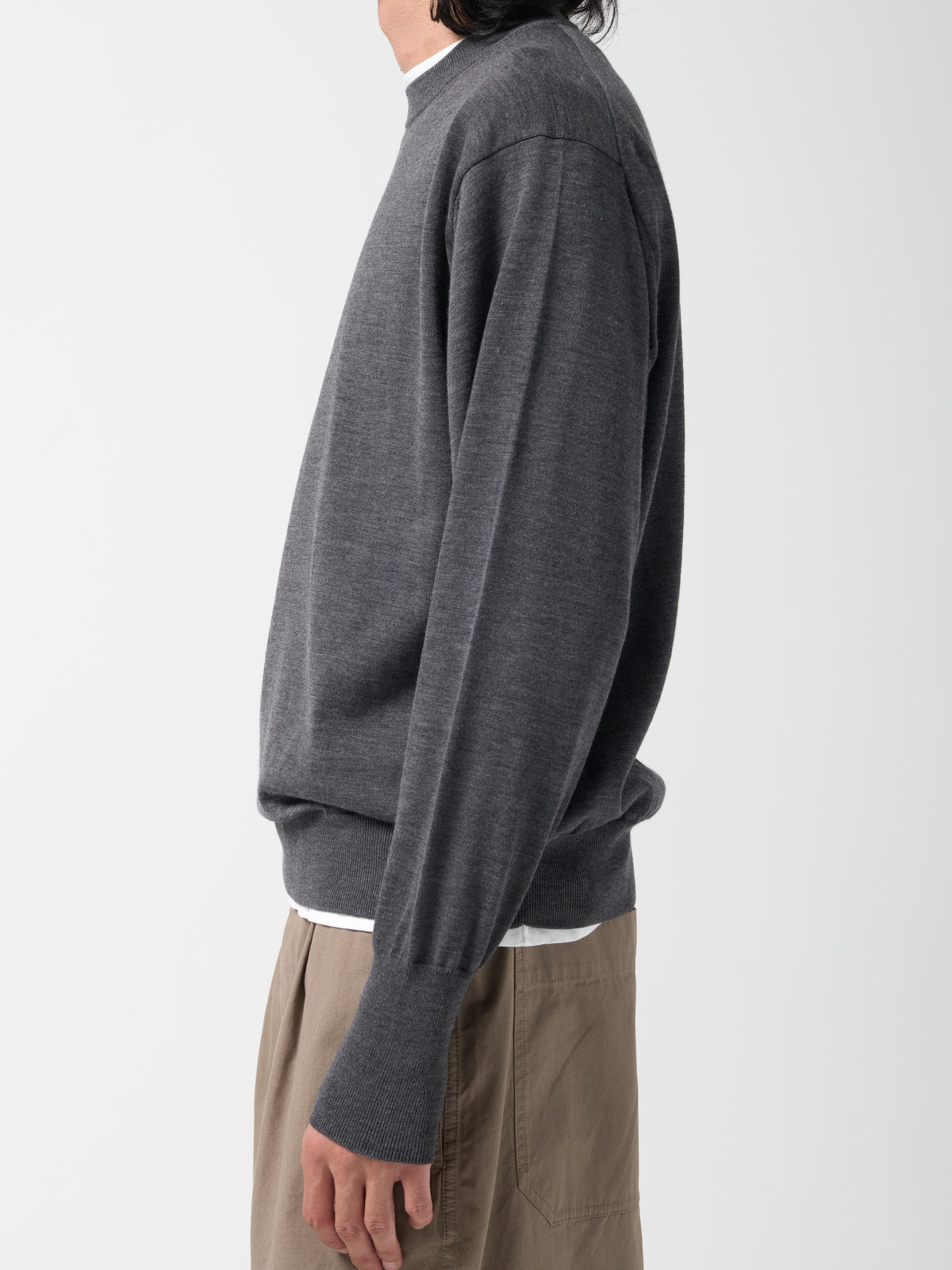 Pull Col Rond Baby Wool, Gris