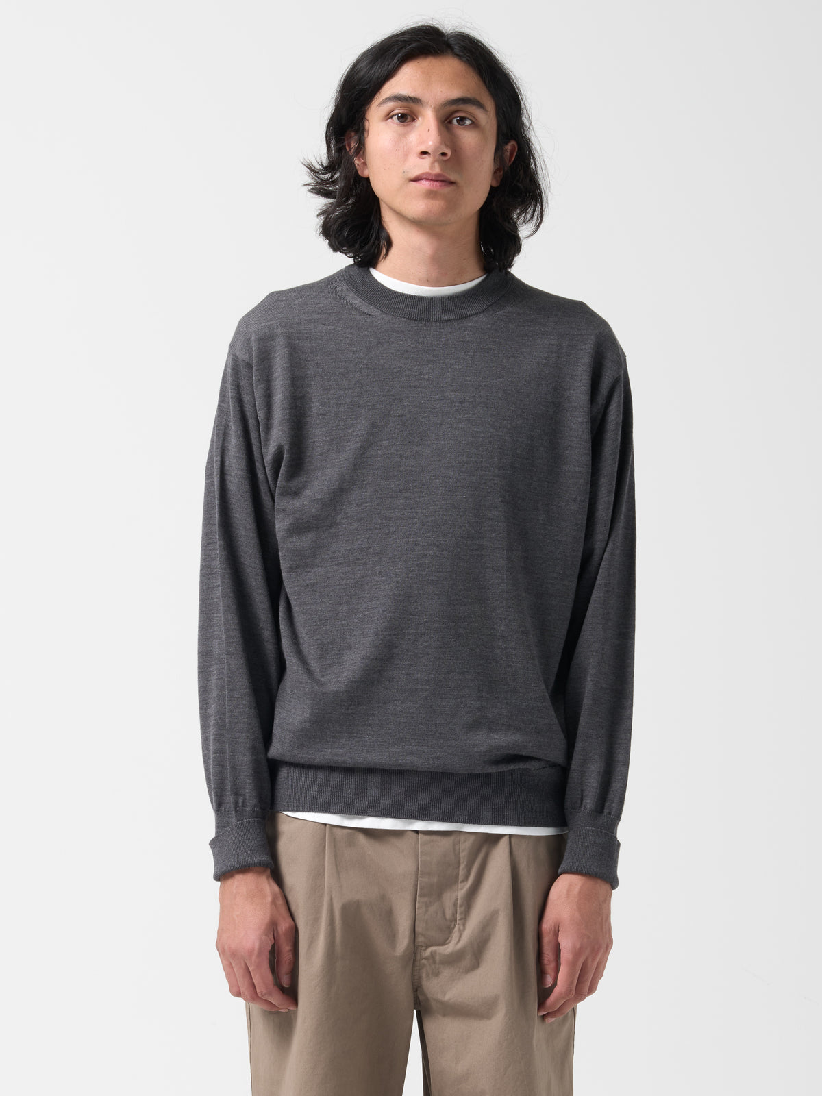 Pull Col Rond Baby Wool, Gris