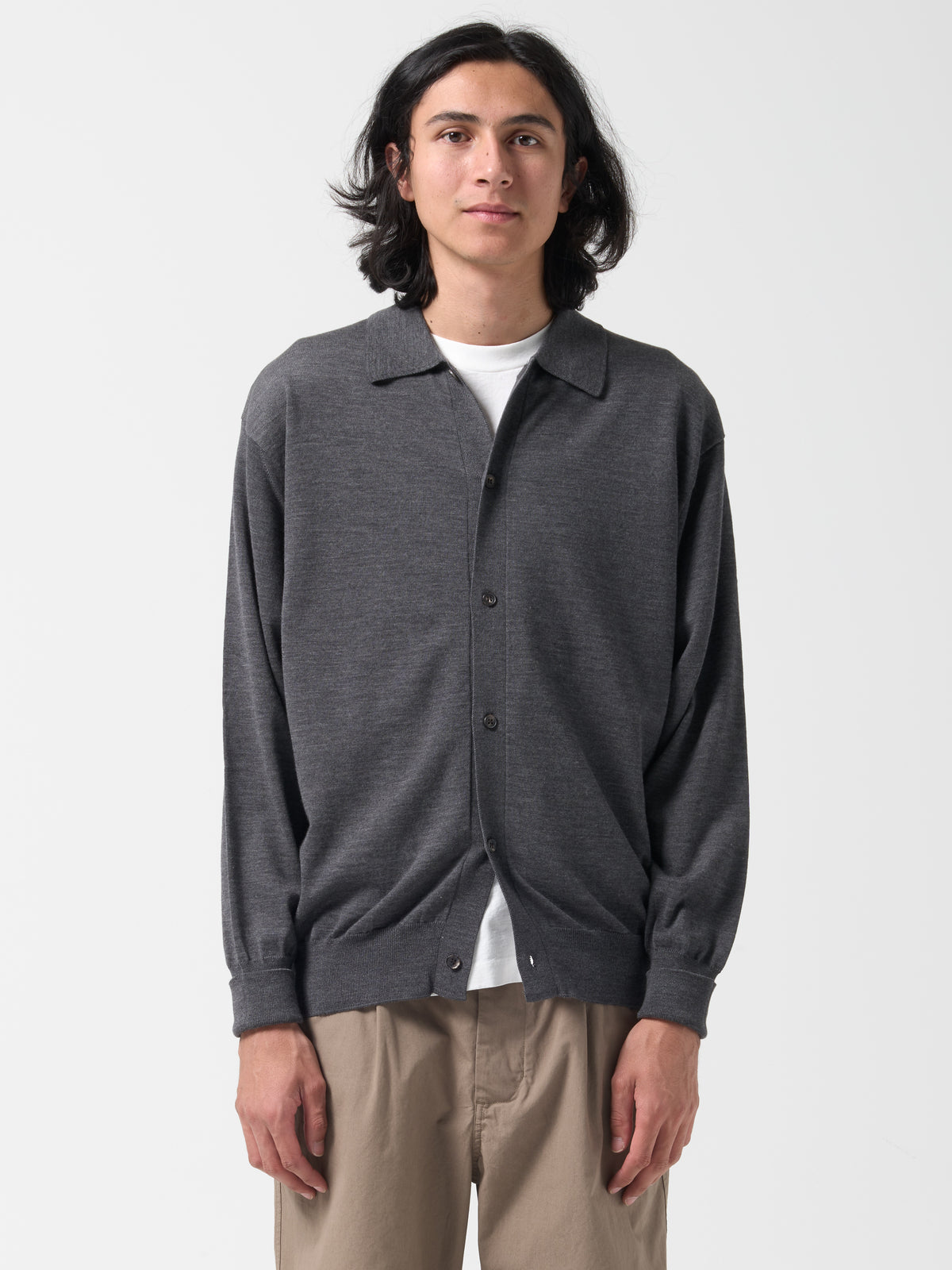 Cardigan Polo Baby Wool, Gris