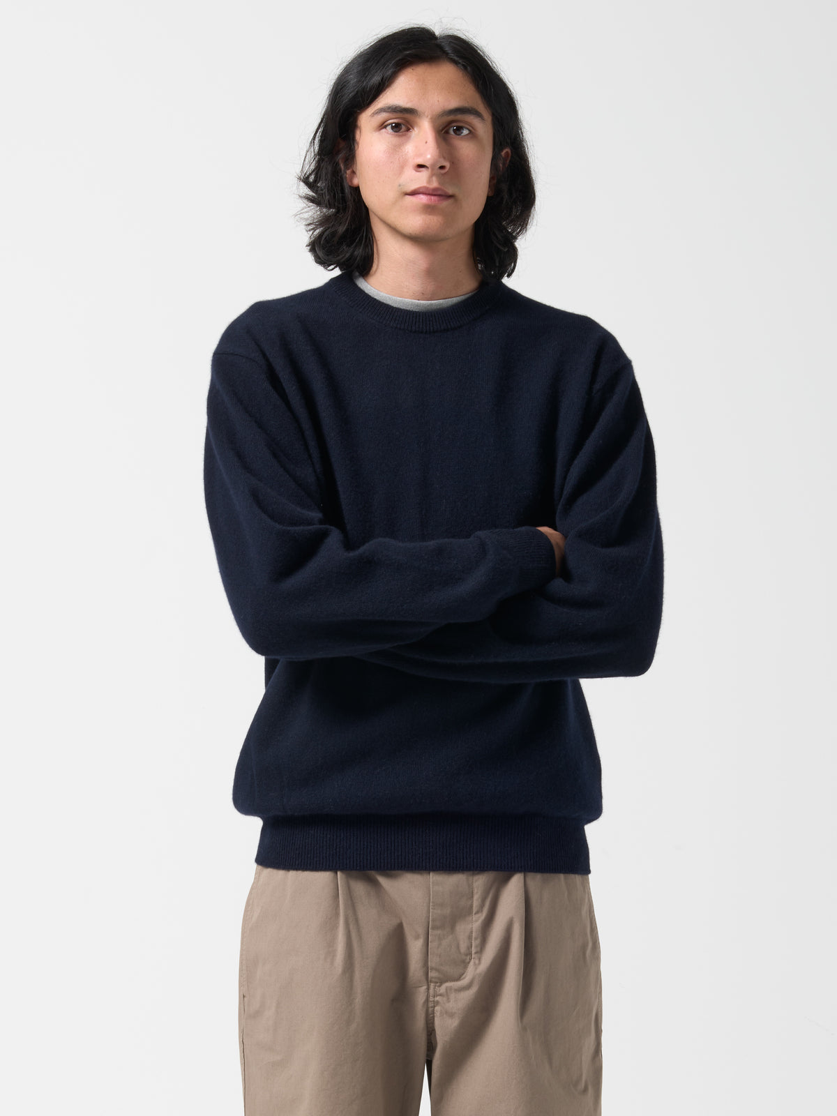 Pull Col Rond Innocent, Bleu Marine