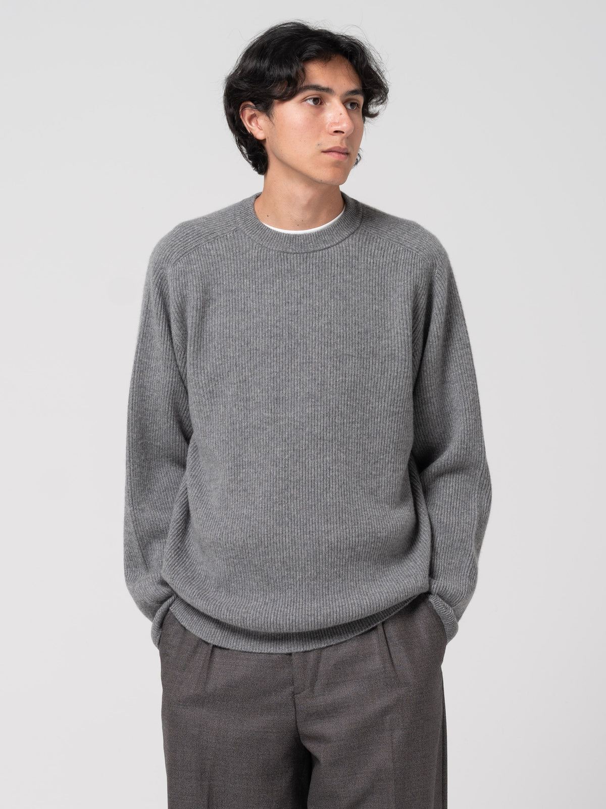 Pull Innocent Cachemire, Gris Clair