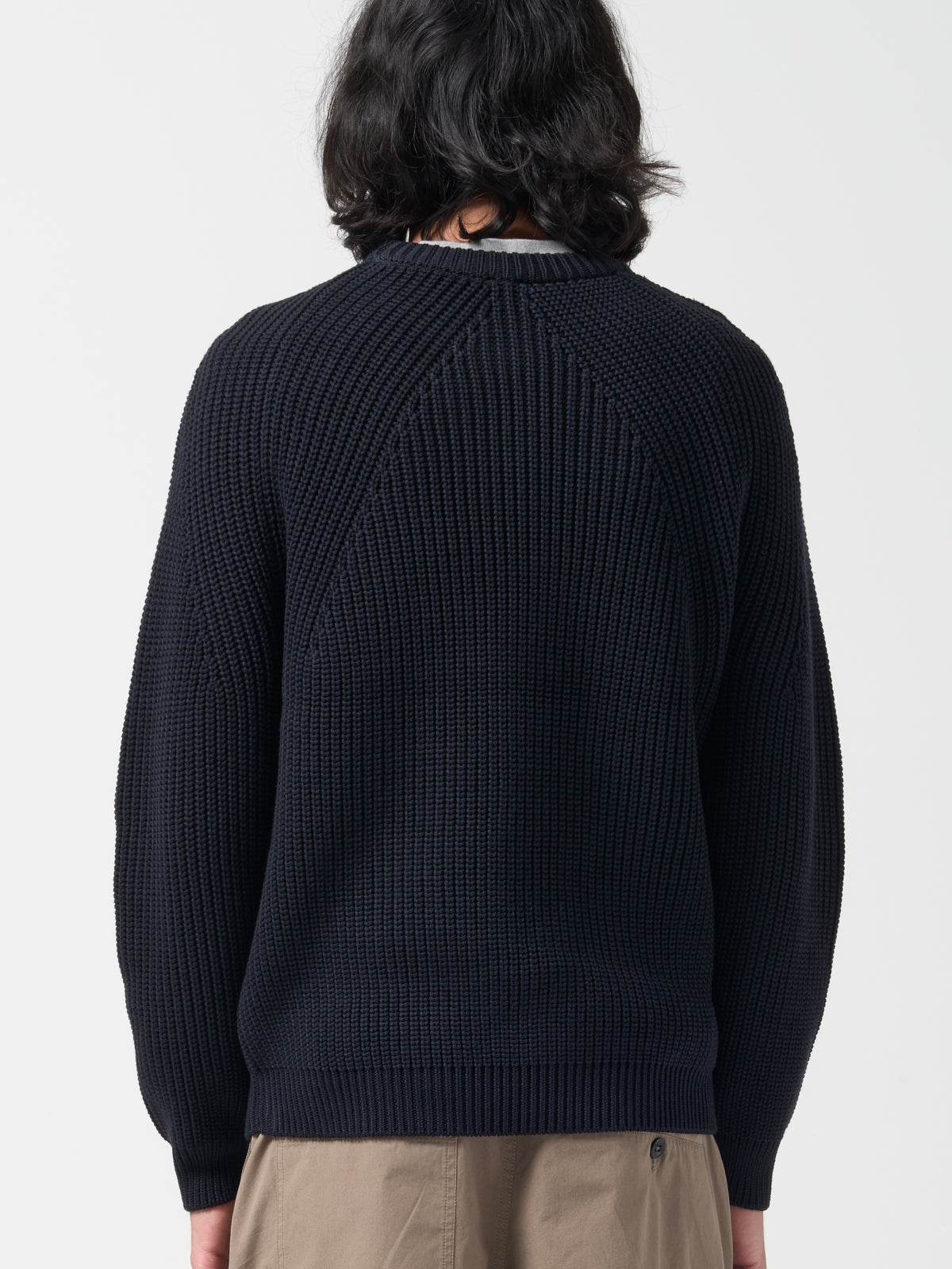 Pull Col Rond Signature, Bleu Marine