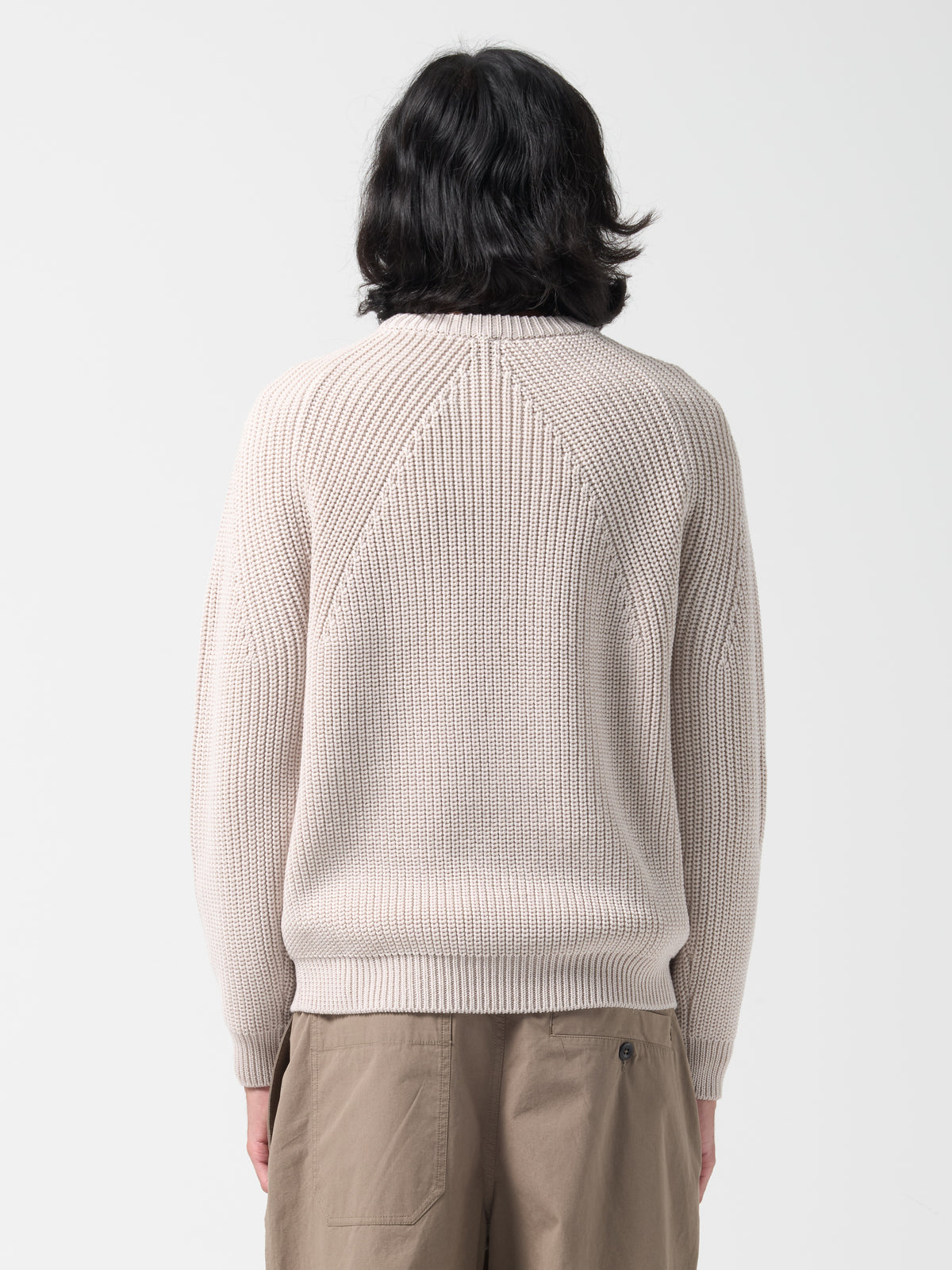 Pull Col Rond Signature, Crème