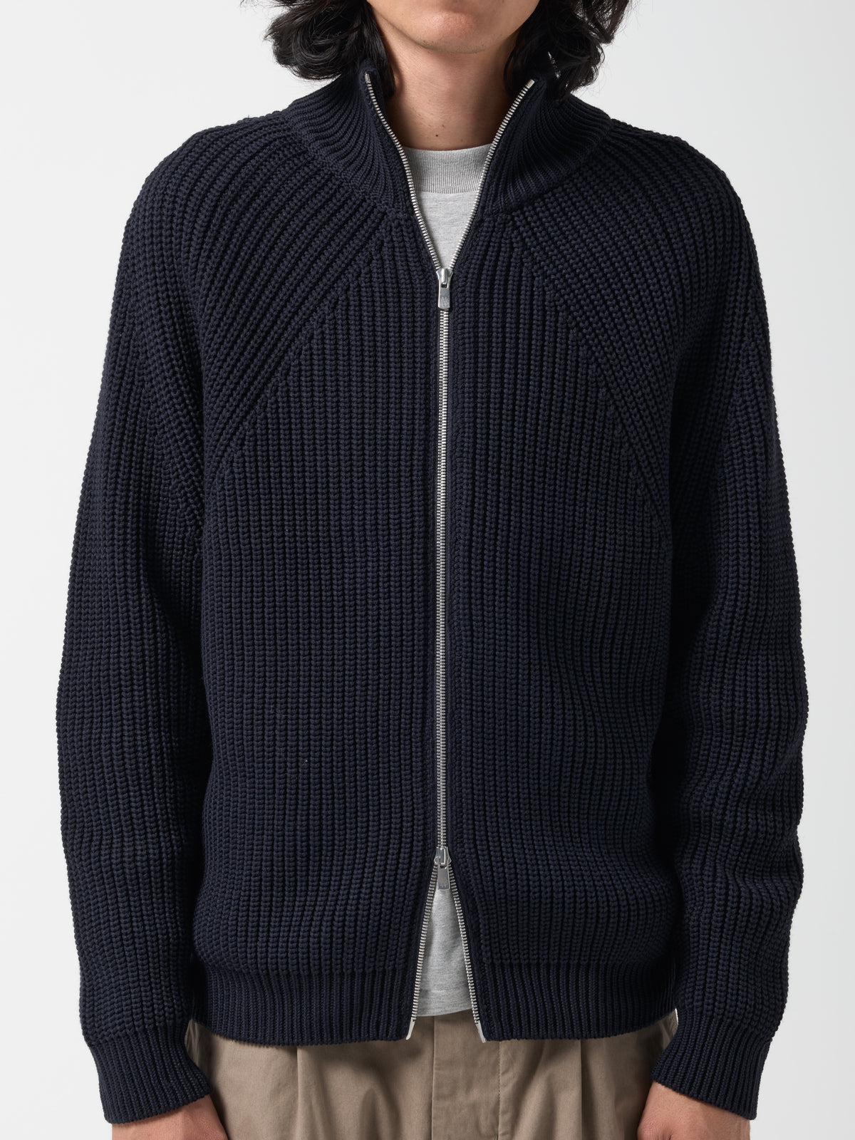 Pull Zippé Driver, Bleu Marine