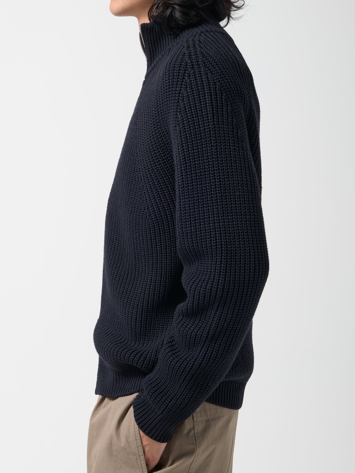 Pull Zippé Driver, Bleu Marine
