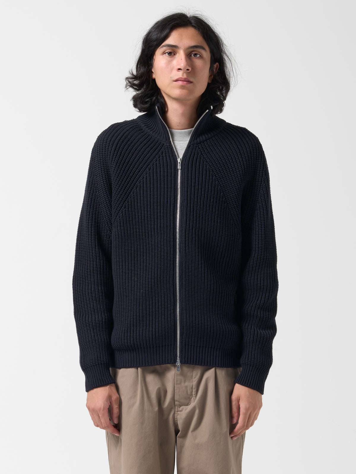 Pull Zippé Driver, Bleu Marine