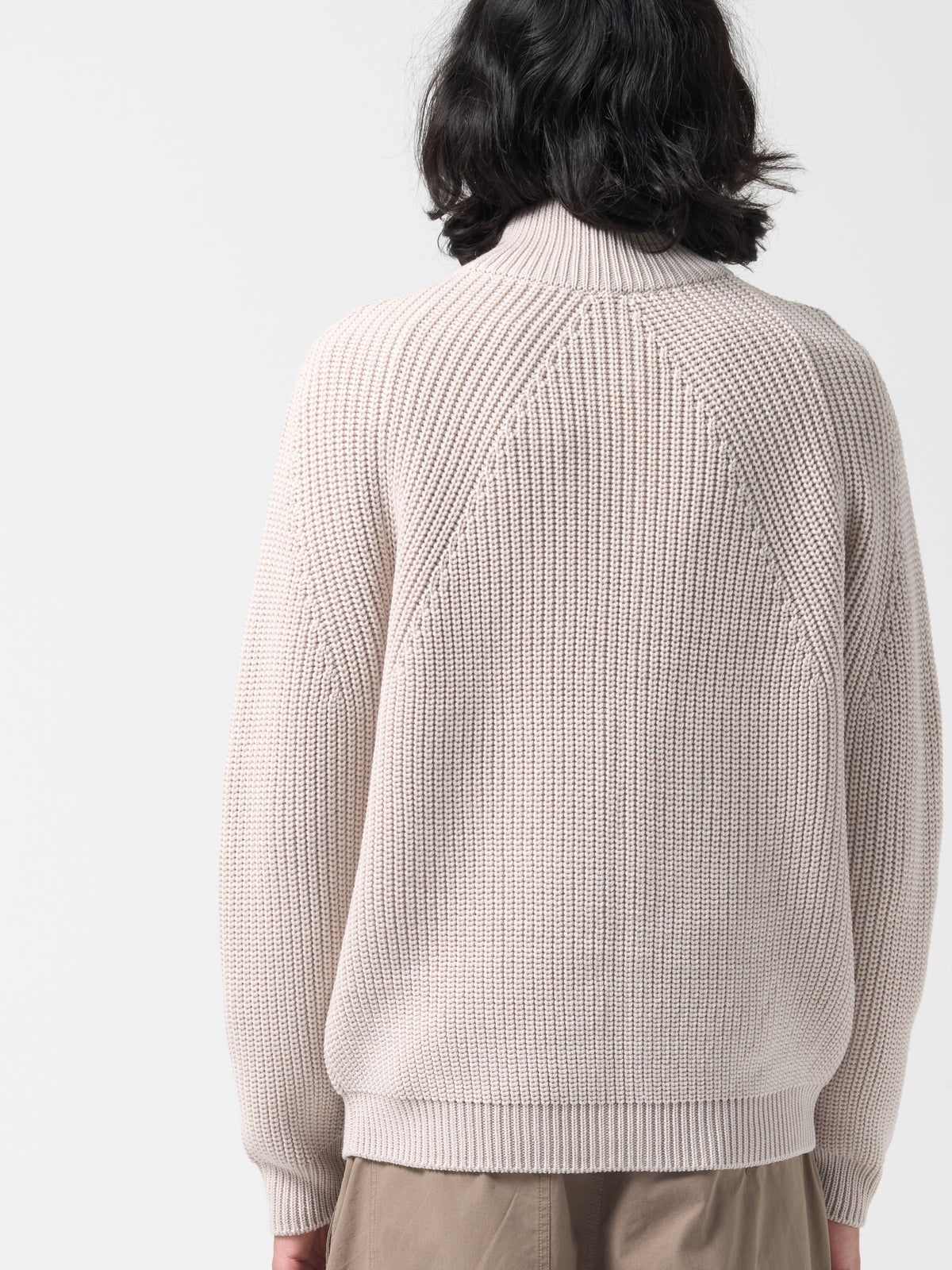 Pull Zippé Driver, Crème