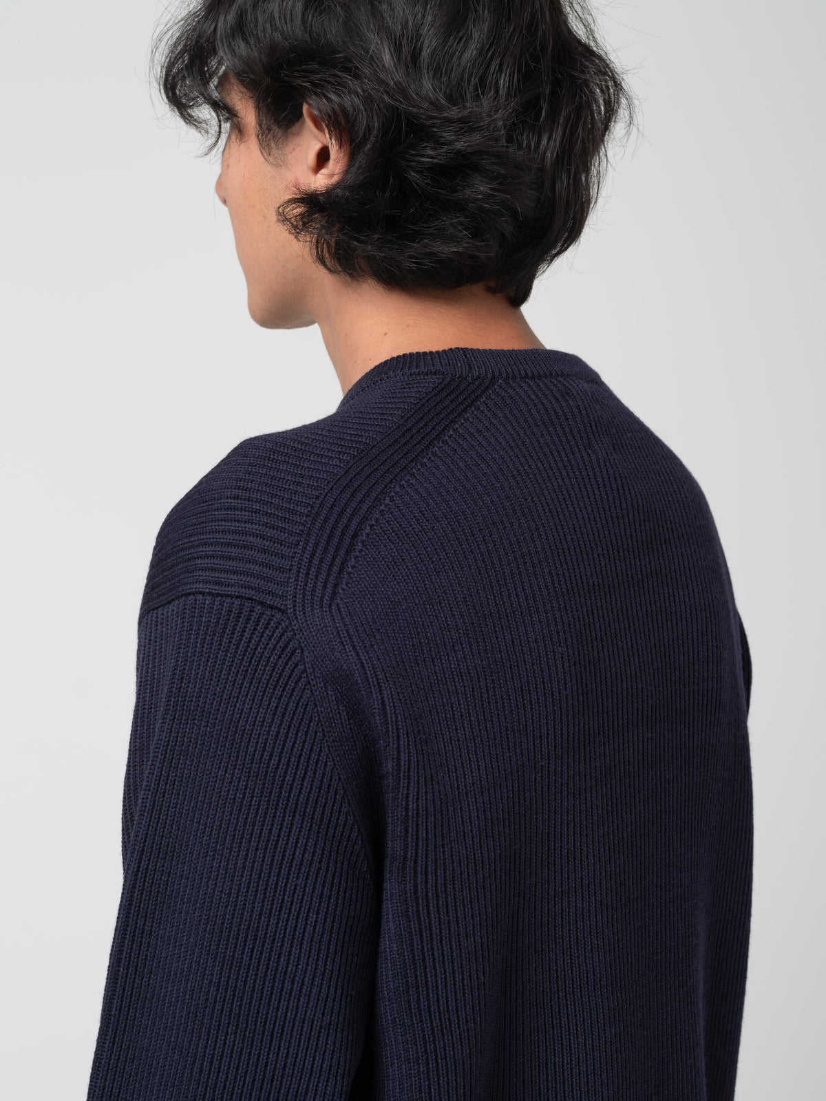 Pull Solid Wool, Bleu Marine