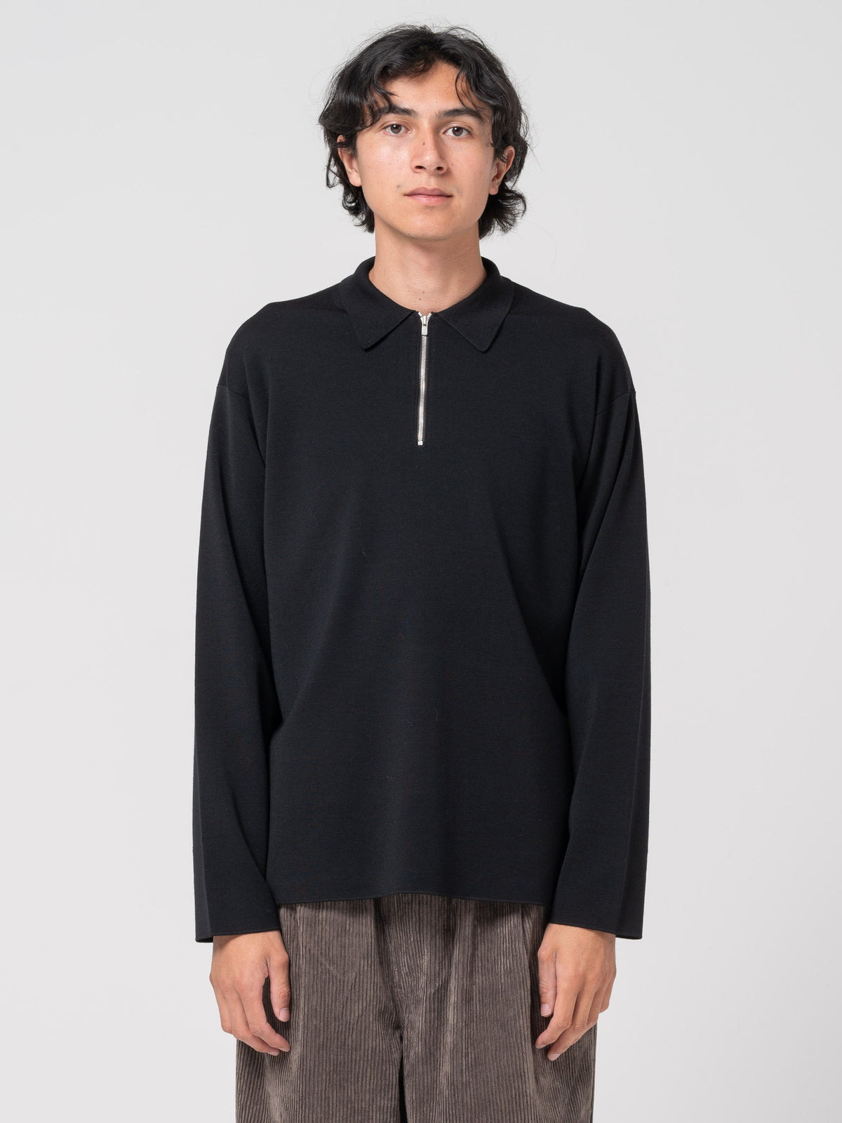 Polo Smooth Wool, Noir
