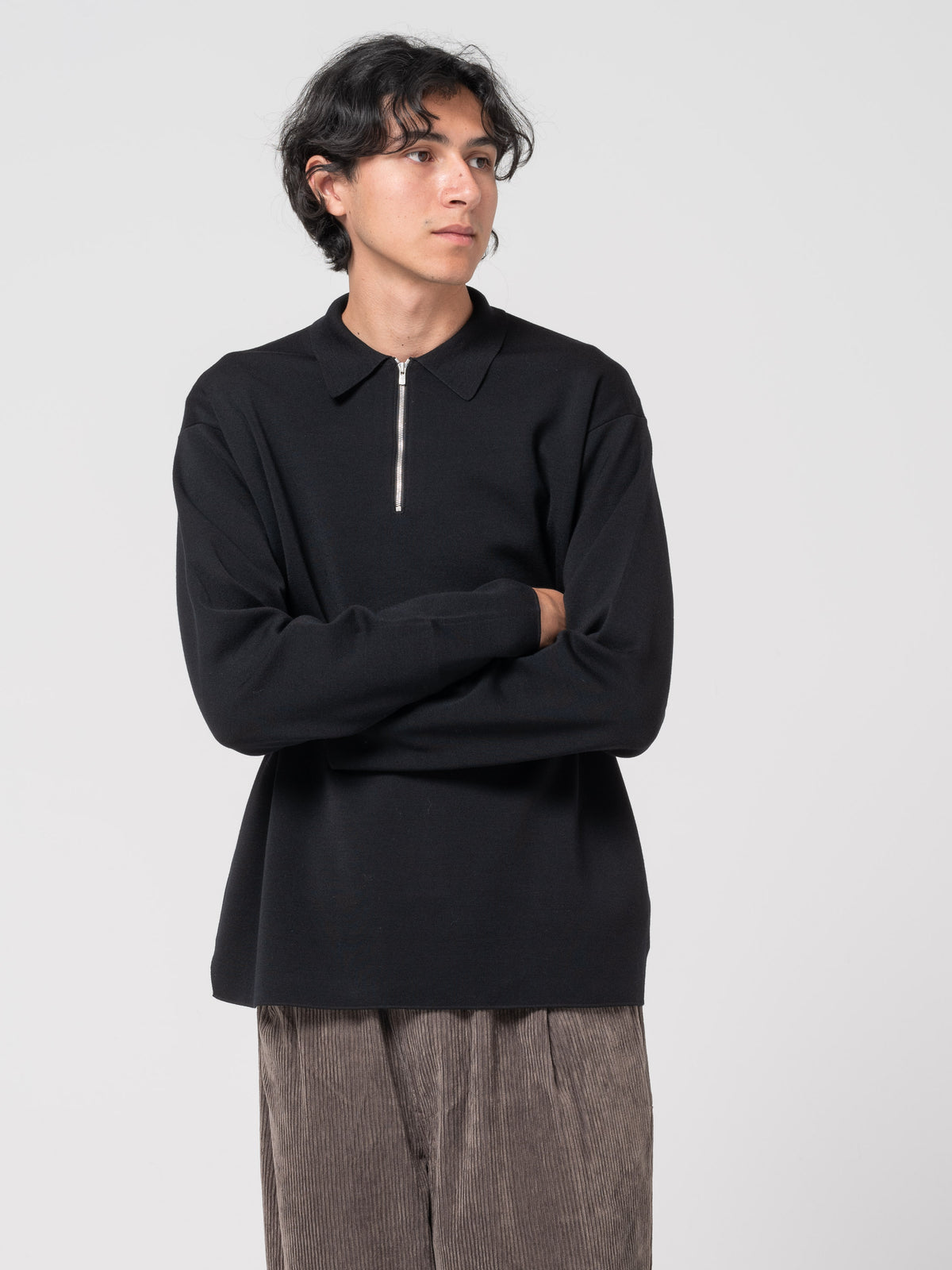 Polo Smooth Wool, Noir